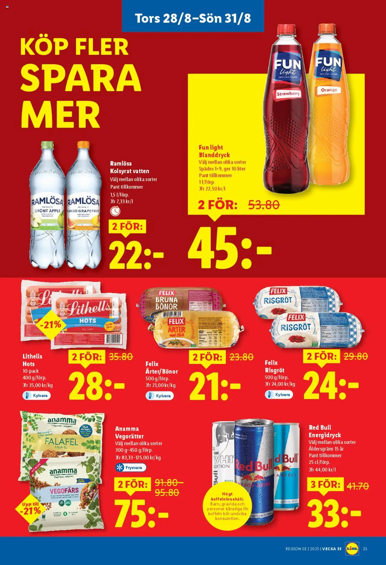 Lidl reklamblad aktuell från 25.08.2025 | Sida: 27 | Produkter: Vegofärs, Fläsk, Äpple, Grapefrukt