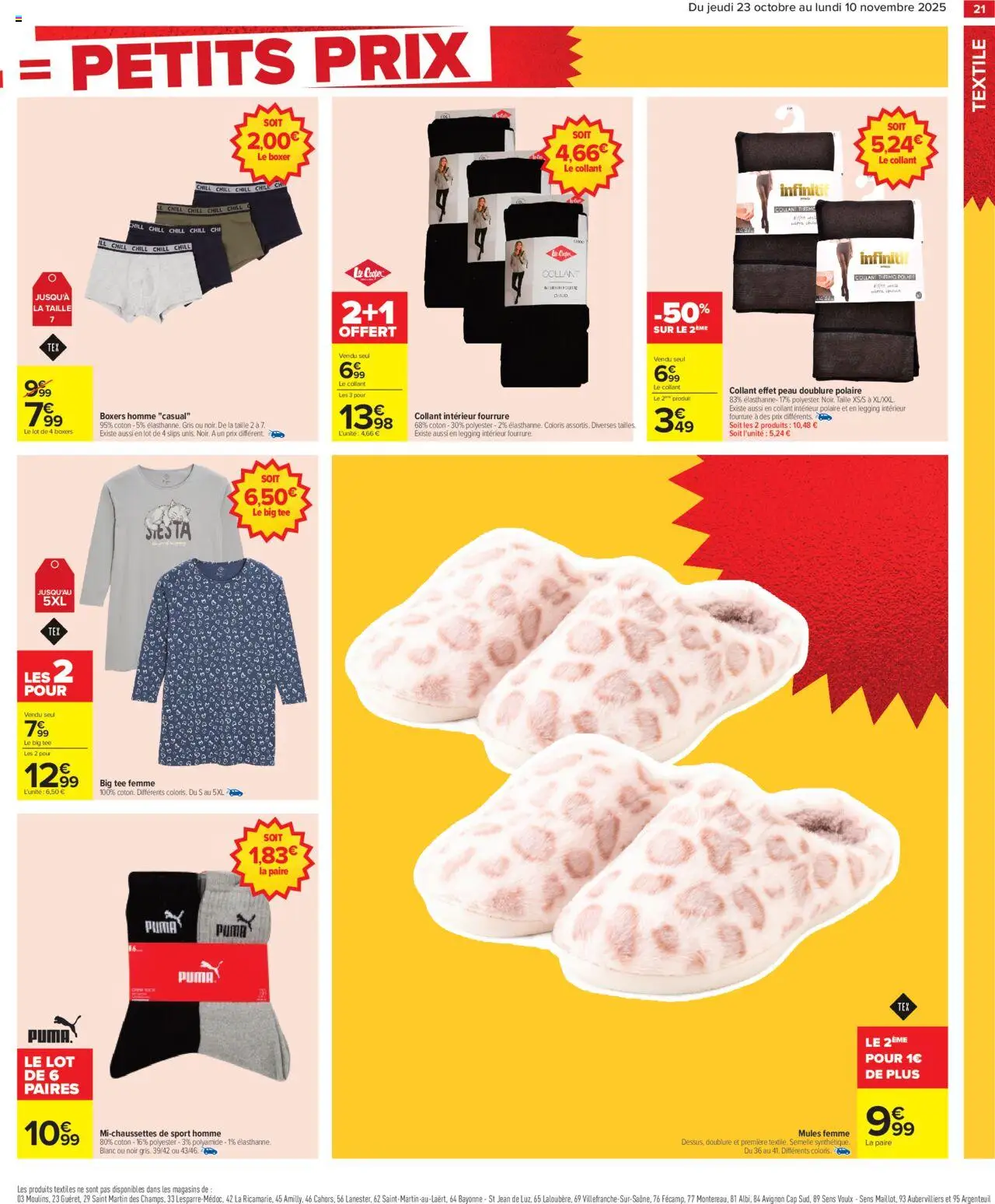 {H1} | Page: 23 | Produits: Coton, Slips