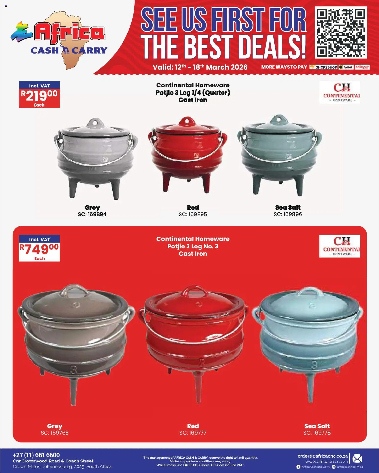 New Africa Cash & Carry catalogue – valid from 12.03.2026 | Page: 30 | Products: Iron, Salt