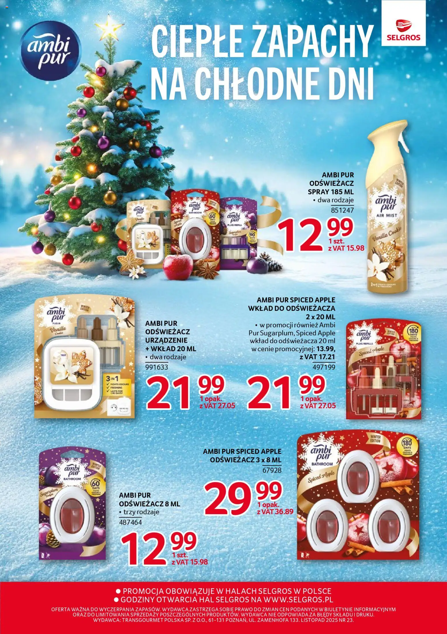 Selgros cash&carry Gazetka - Markowe produkty od 06.11.2025 | Strona: 22 | Produkty: Odświeżacz