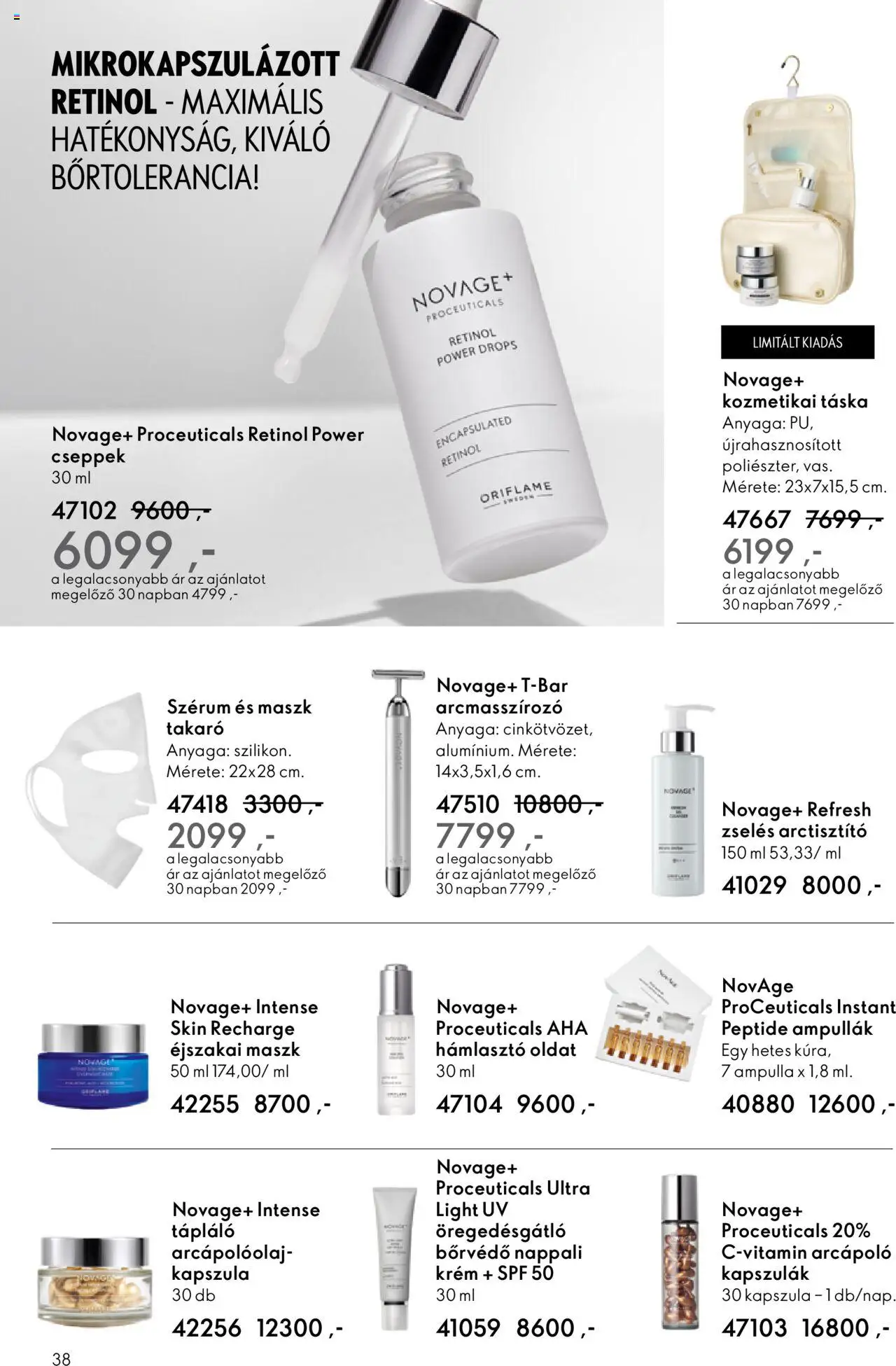 Oriflame akciós ujság - amely érvényes a következő dátumtól: 07.09.2025 | Oldal: 38 | Termékek: Táska, Kozmetikai táska, Takaró, Maszk