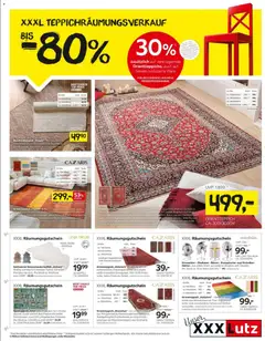 XXXLutz Teppich Räumungsverkauf ab 22.12.2025 gültig