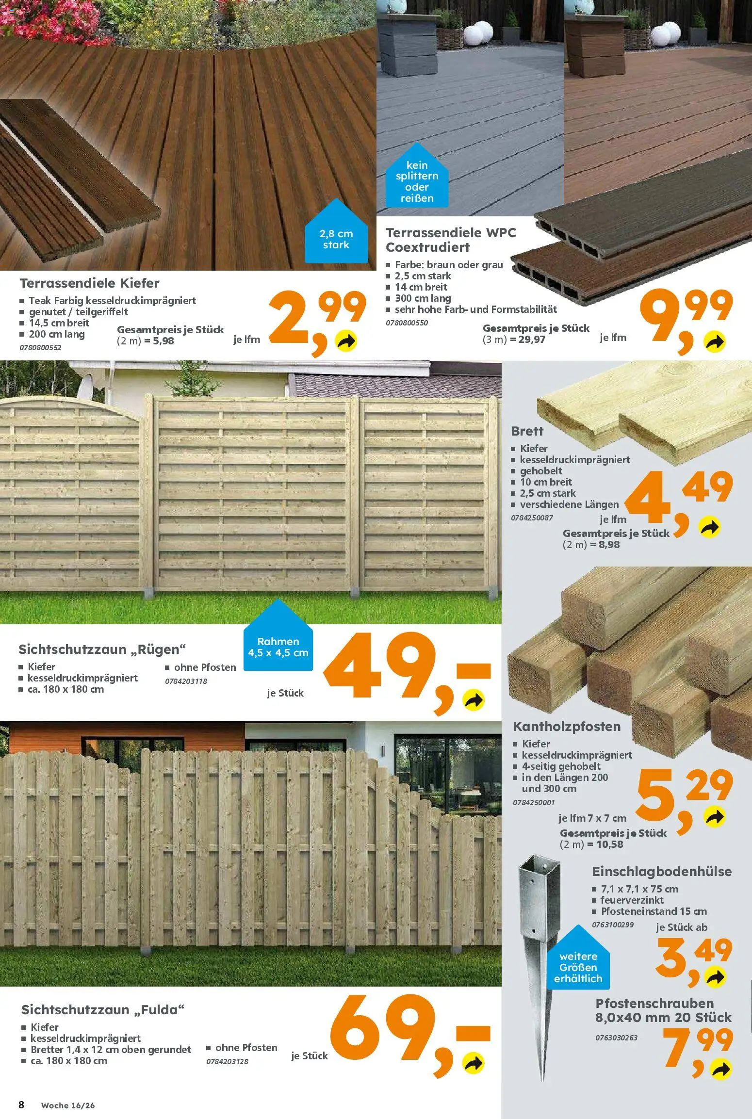 Globus Baumarkt Prospekt 	 – gültig ab 13.04.2026 | Seite: 8