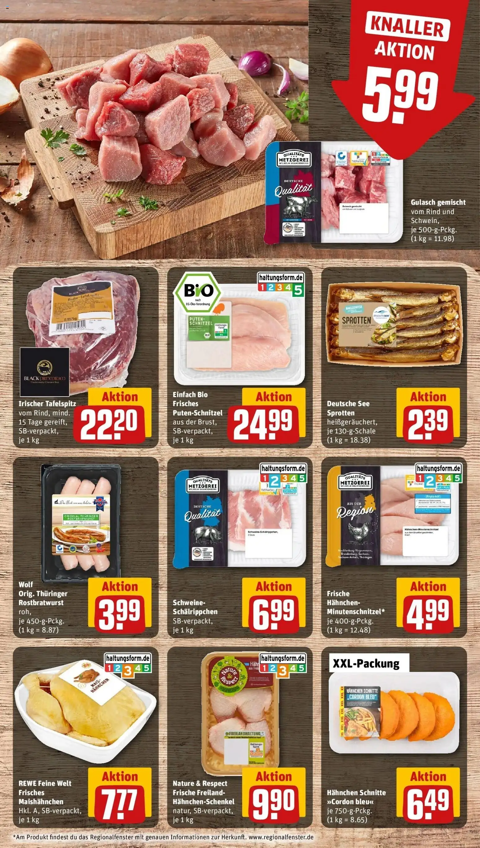 Rewe Prospekt Berlin / Biesdorf	 – gültig ab 09.03.2026 | Seite: 8 | Produkte: Tafelspitz, Hahnchenschenkel, Schnitzel, Gulasch