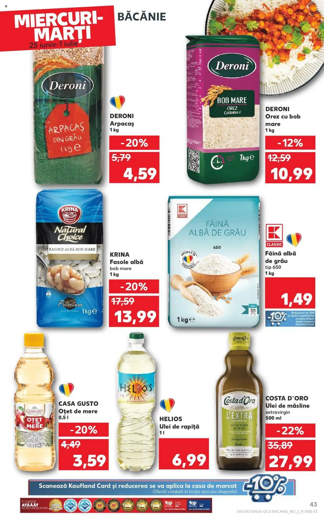 Catalog Kaufland - Bucureşti – valabil de la 25.06.2025 | Pagină: 43 | Produse: Măsline, Ulei, Făină, Mere
