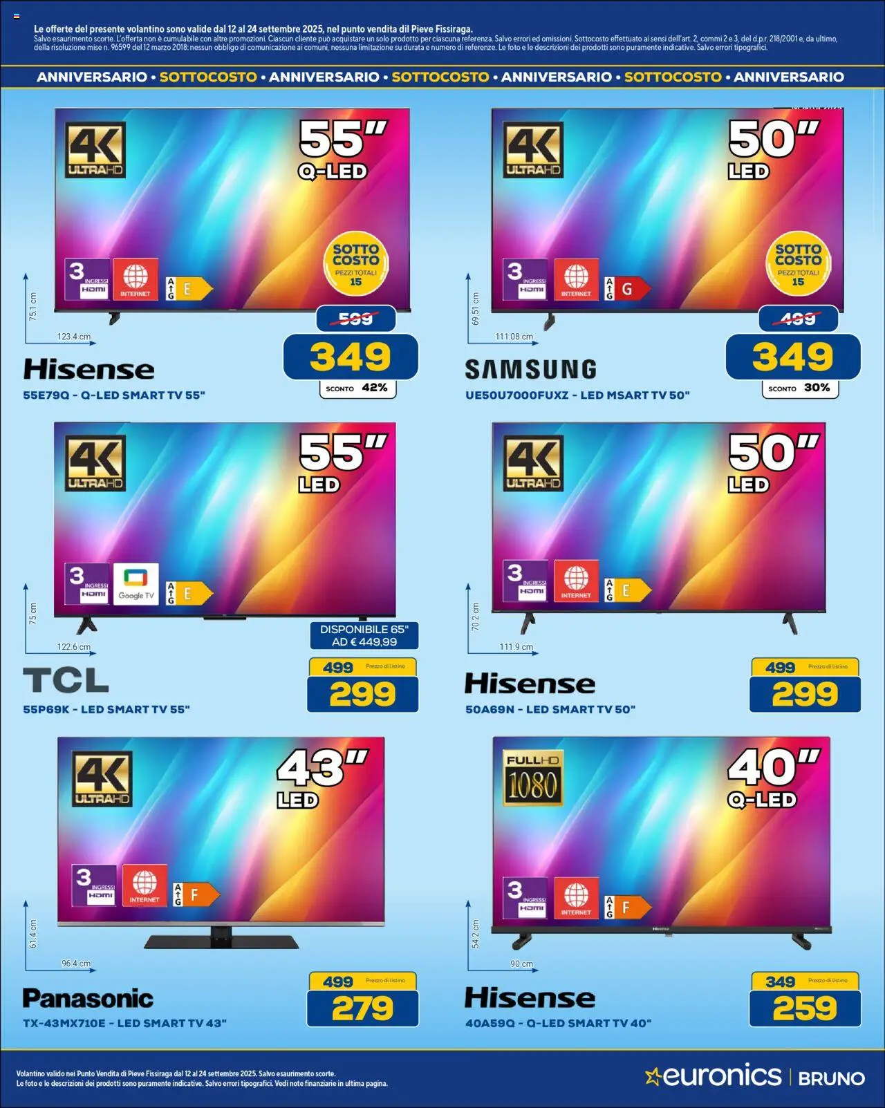 Volantino Euronics del 12.09.2025 | Pagina: 17 | Prodotti: smart TV, TV, Samsung