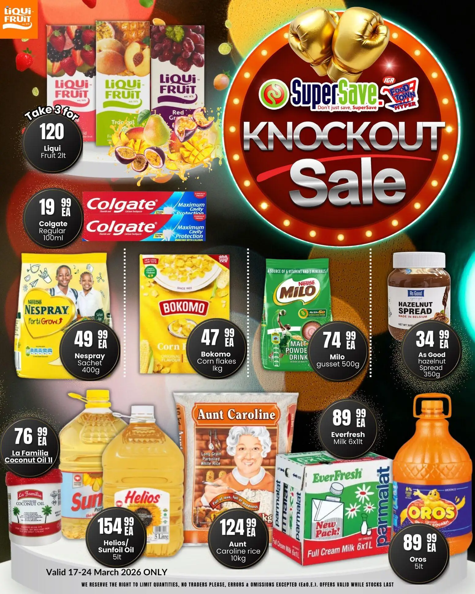 New Super Save catalogue – valid from 17.03.2026 | Page: 2 | Products: Squash, Rice, Cream, Flakes