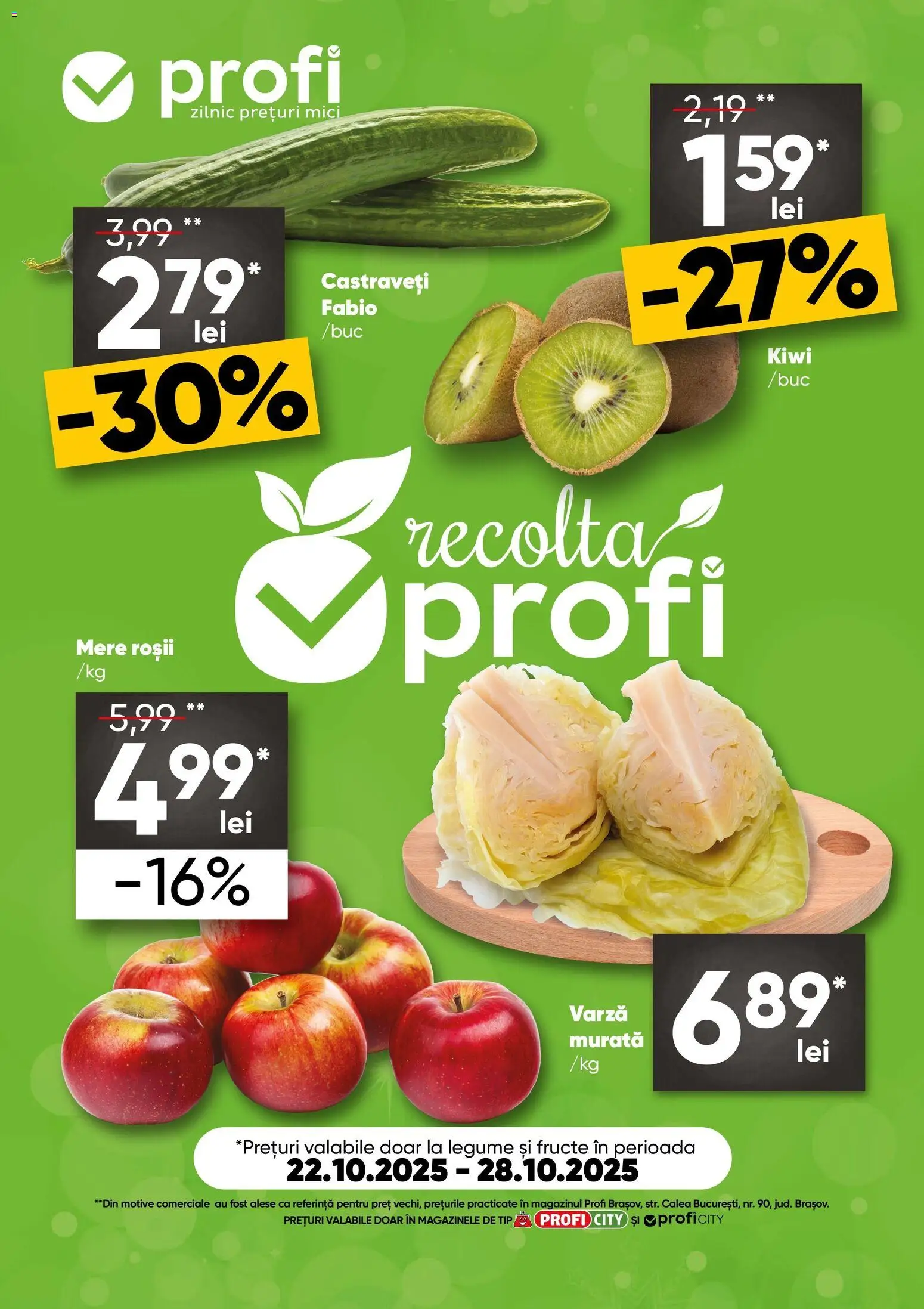 Noul catalog Profi – valabil de la 22.10.2025 | Pagină: 1 | Produse: Roșii, Castraveți, Legume, Fructe