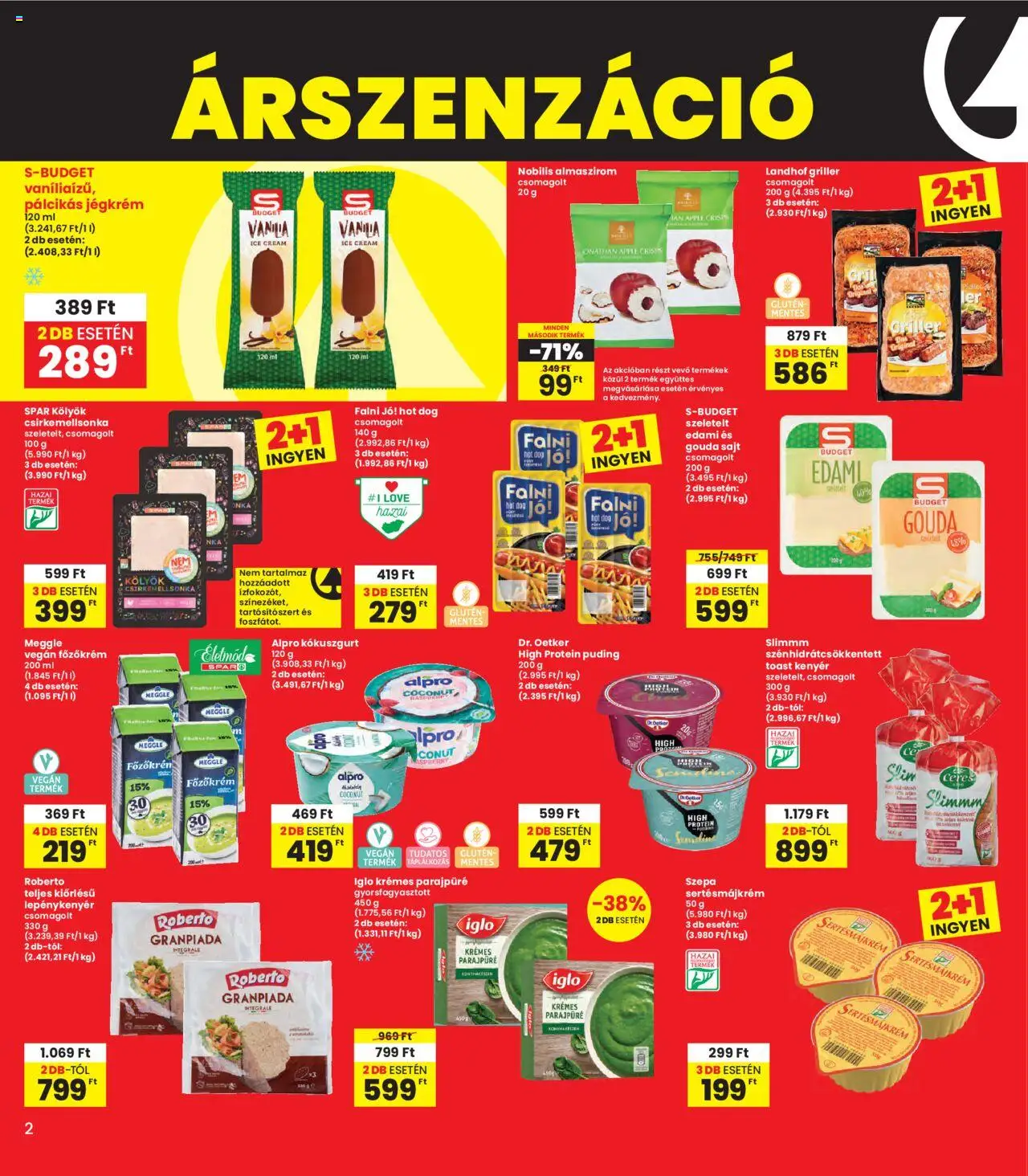 Interspar akciós ujság - amely érvényes a következő dátumtól: 07.08.2025 | Oldal: 2 | Termékek: Puding, Alpro, Sajt, Toast kenyér