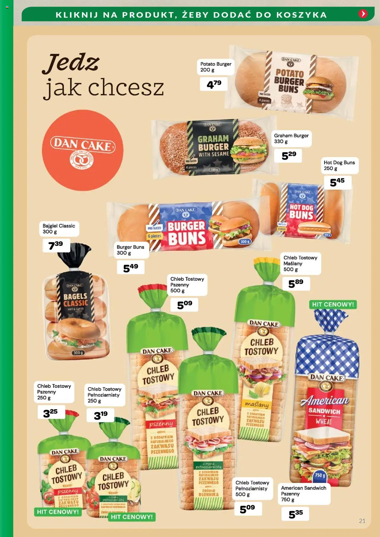 Eurocash Gazetka - Słodycze kawy i herbaty od 01.10.2025 | Strona: 21 | Produkty: Chleb tostowy, Sandwich, Chleb