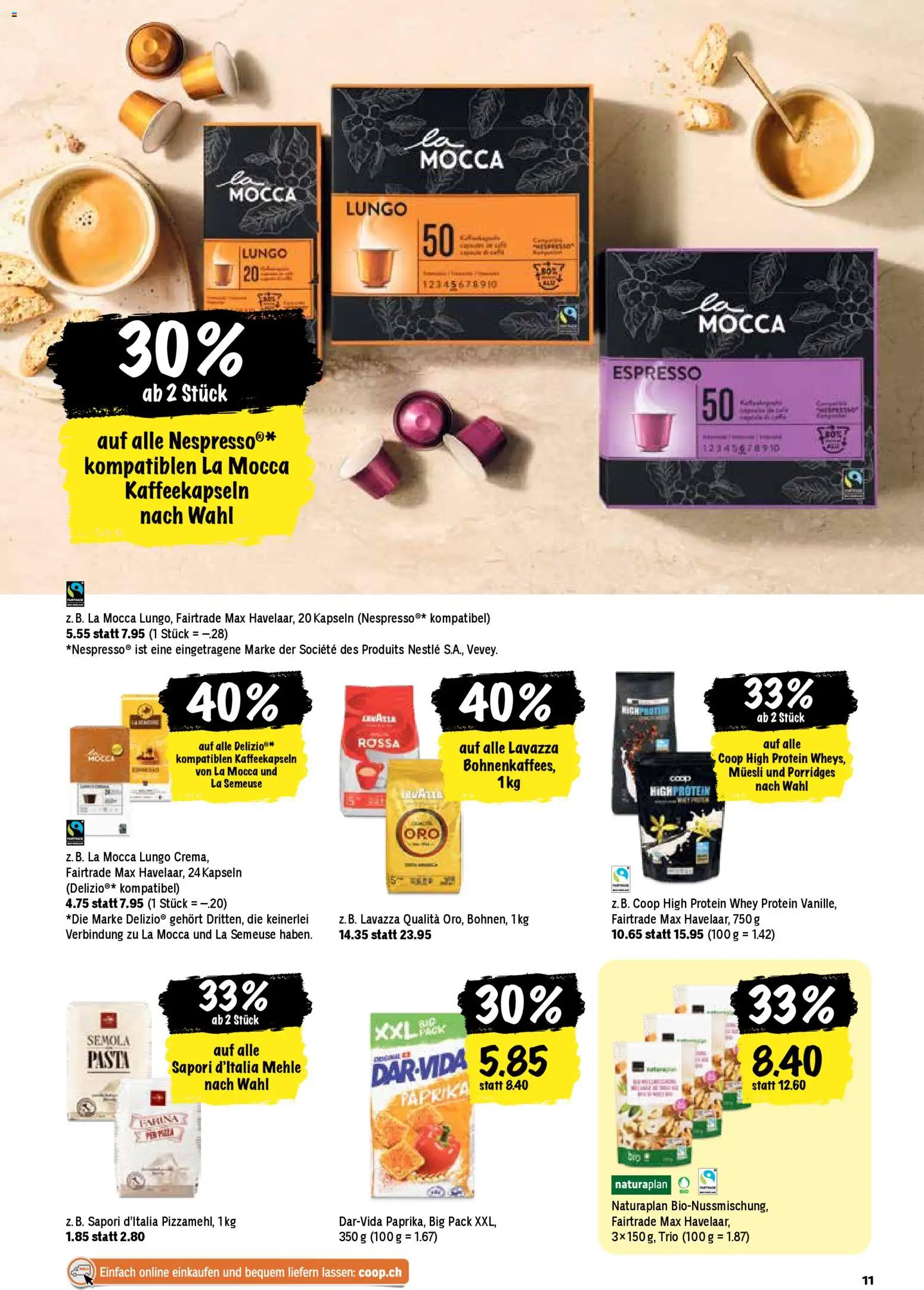 Coop aktionen – gültig ab 09.04.2026 | Seite: 11 | Produkte: Pizza, Pasta