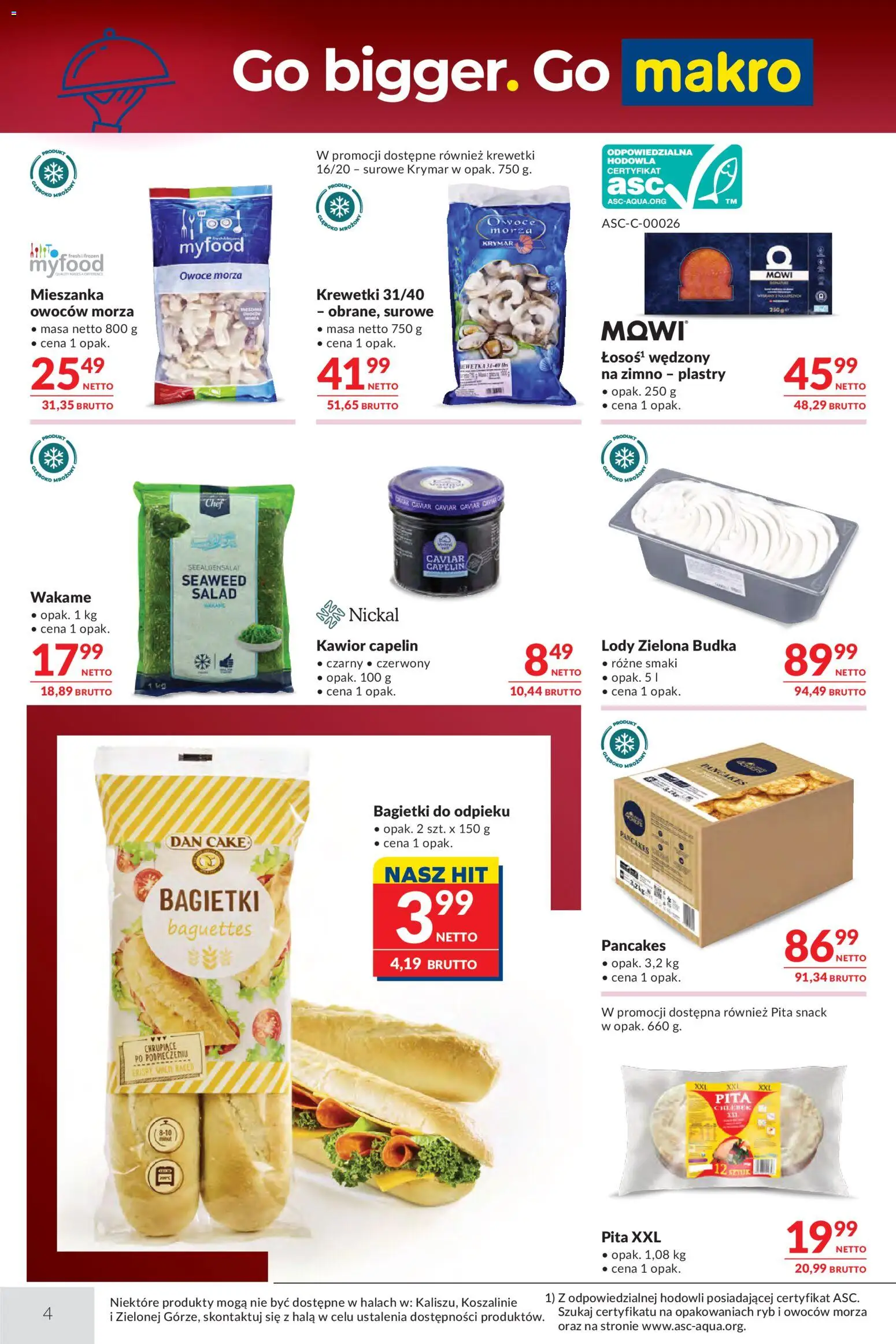 Makro gazetka - Oferta dla gastronomii od 28.04.2026 | Strona: 4 | Produkty: Wakame, Krewetki, Owoce, Owoce morza