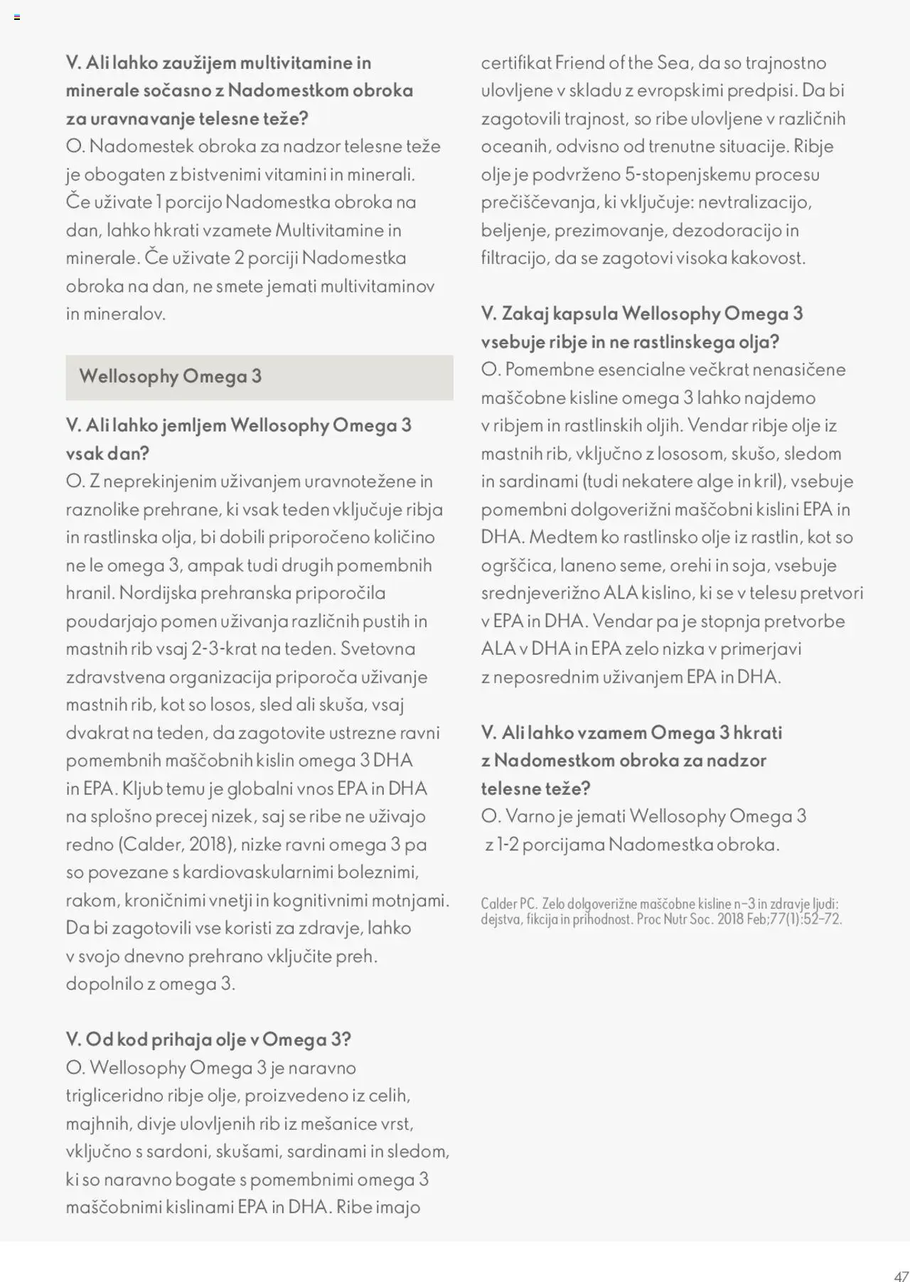 Oriflame katalog wellosophy vodnik po izdelkih │ velja od 18.12.2023 | Stran: 47 | Izdelki: Olje, Ribe