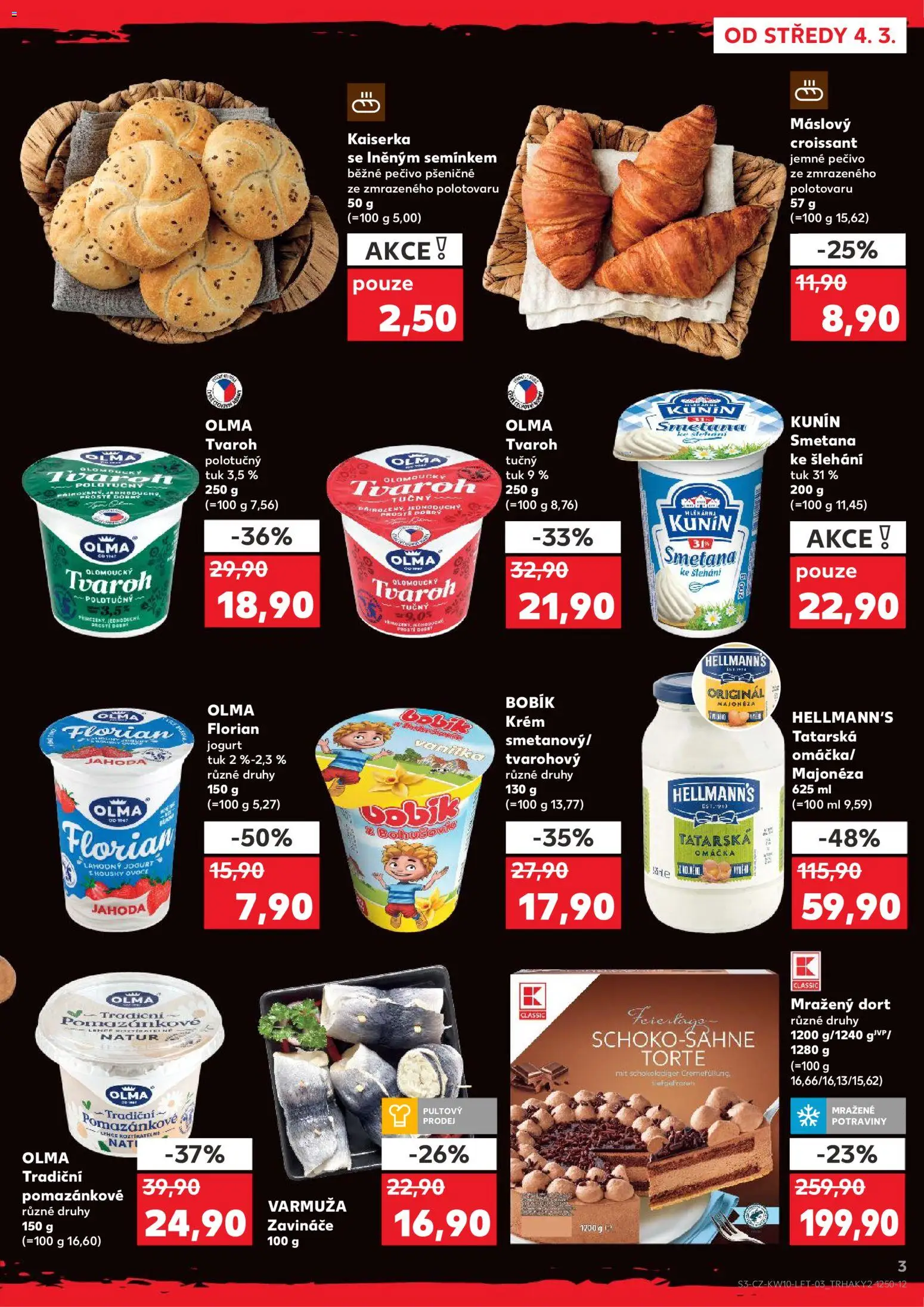 Kaufland leták - Ostrava od 04.03.2026 | Strana: 3 | Produkty: Ovoce, Smetana ke šlehání, Majonéza, Potraviny