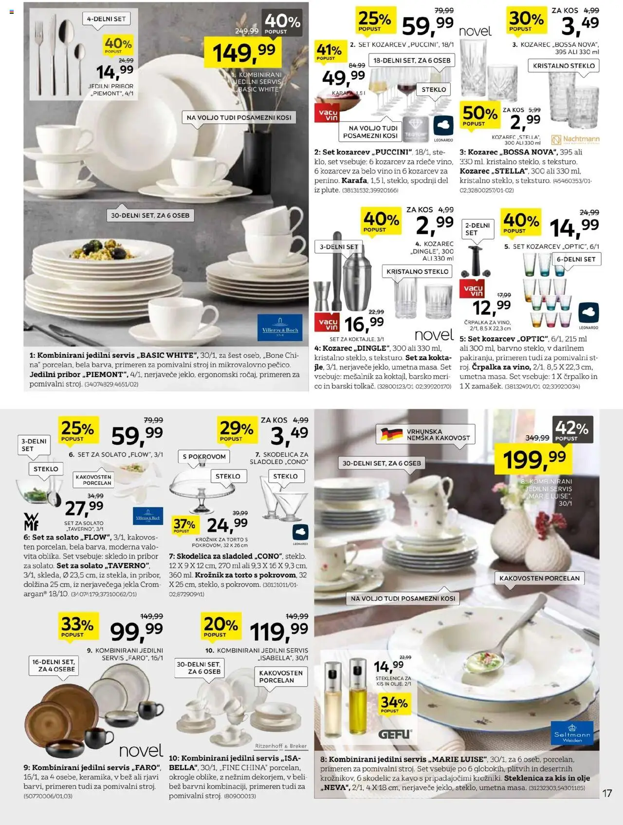 Novi XXXL Lesnina katalog ponudbe – veljaven od 15.09.2025 | Stran: 17 | Izdelki: Mesalnik, Kozarec, Kos, Vino