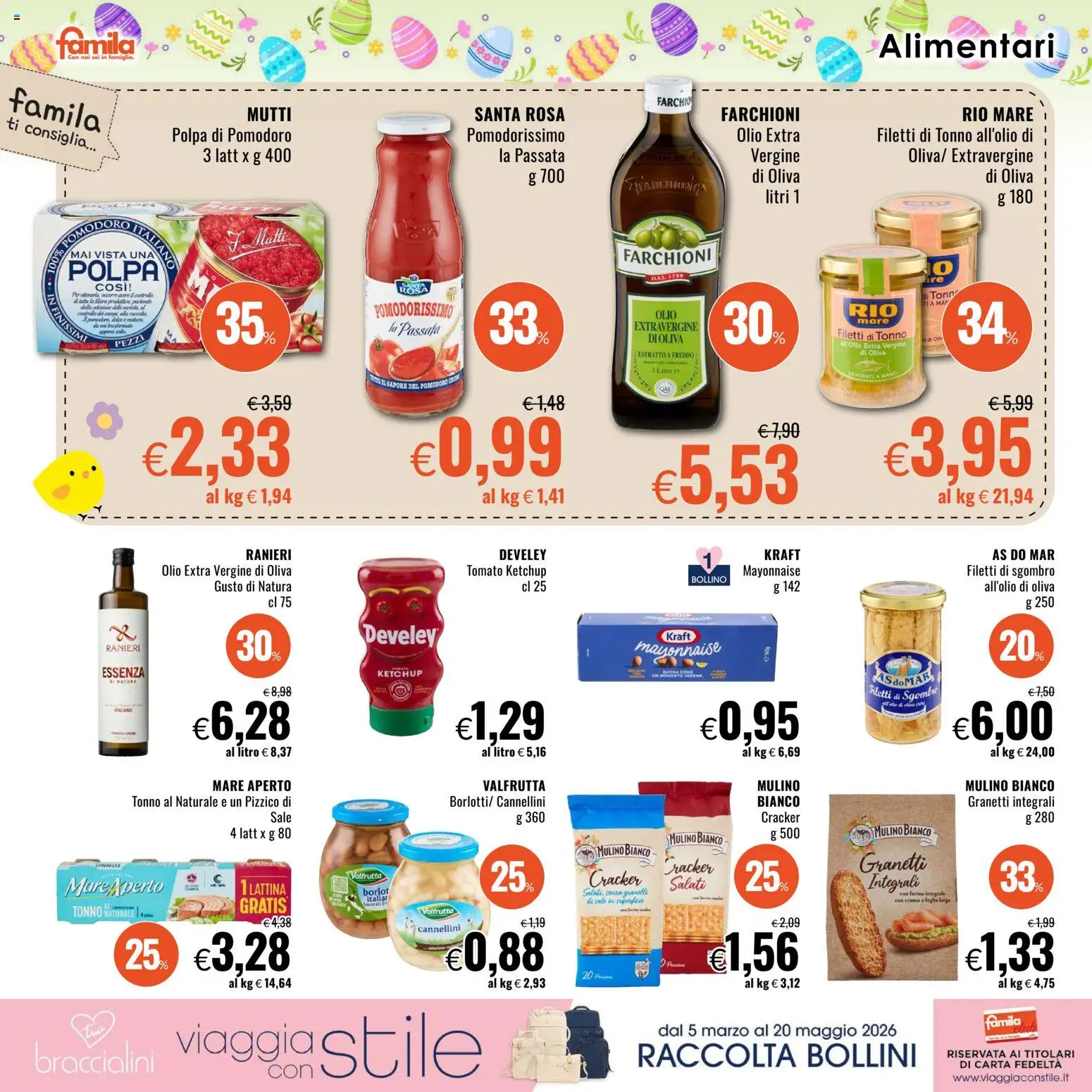Volantino Famila del 26.03.2026 | Pagina: 18 | Prodotti: Ketchup, Tonno al naturale, Mutti, Sgombro