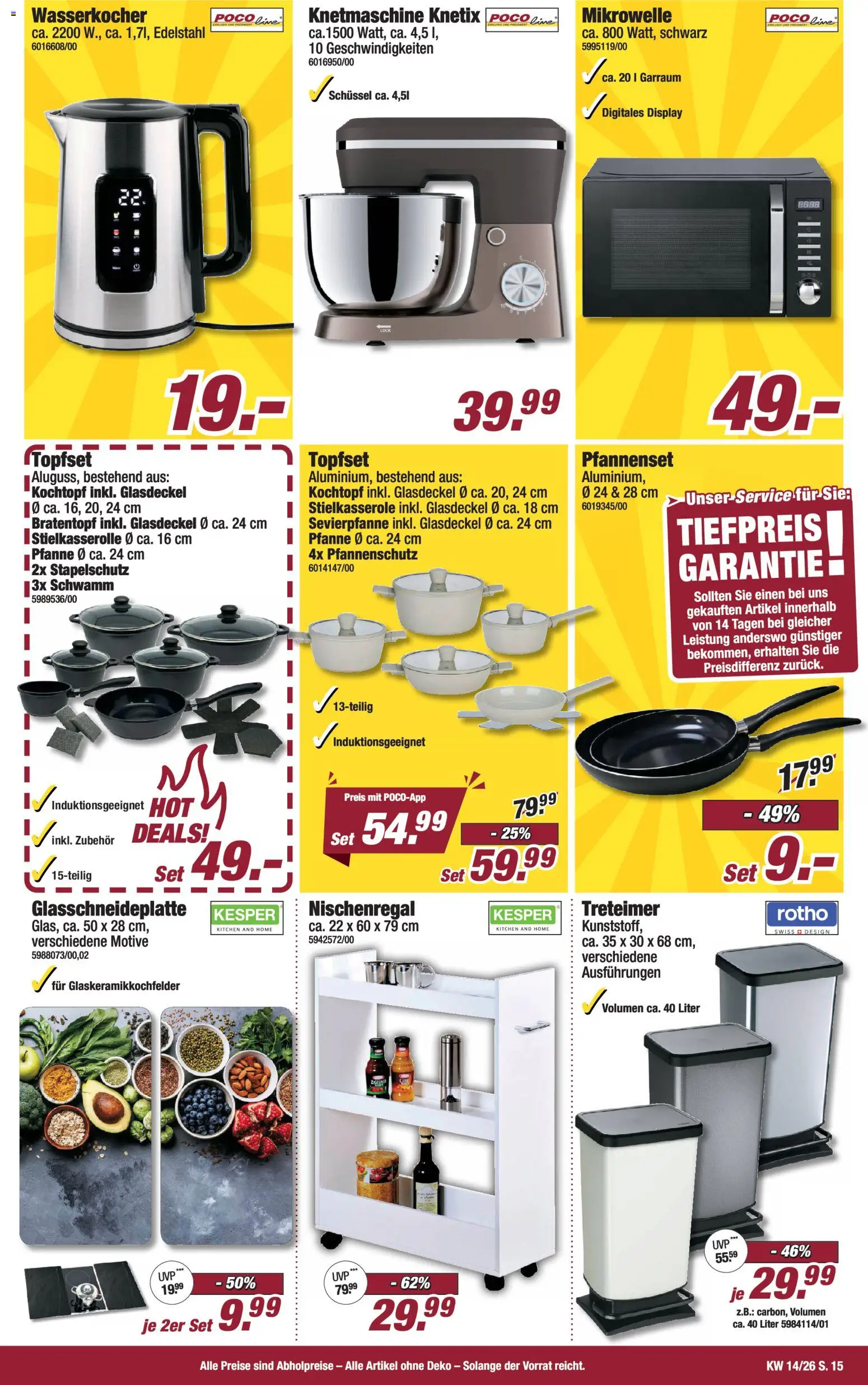 Poco Prospekt 	 – gültig ab 29.03.2026 | Seite: 15 | Produkte: Mikrowelle, Wasserkocher