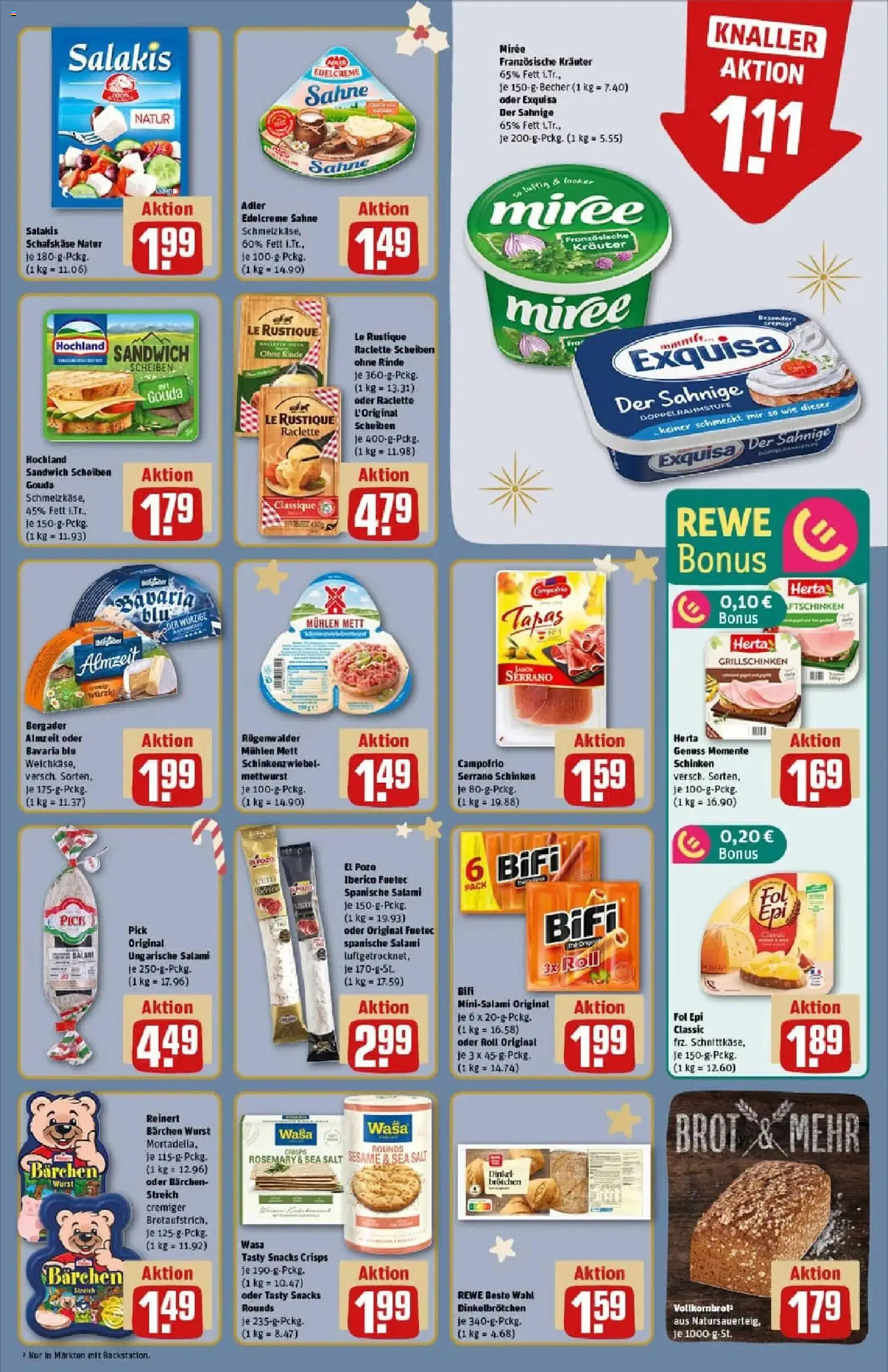Rewe prospekt Sangerhausen	 – gültig ab 01.12.2025 | Seite: 13 | Produkte: Gouda, Bifi, Wurst, Serrano schinken