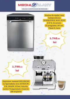 Ofertele Media Galaxy valabile de la 16.04.2026 | Pagină: 4 | Produse: Espressor, Mașină De Spălat, Mașină De Spălat Vase