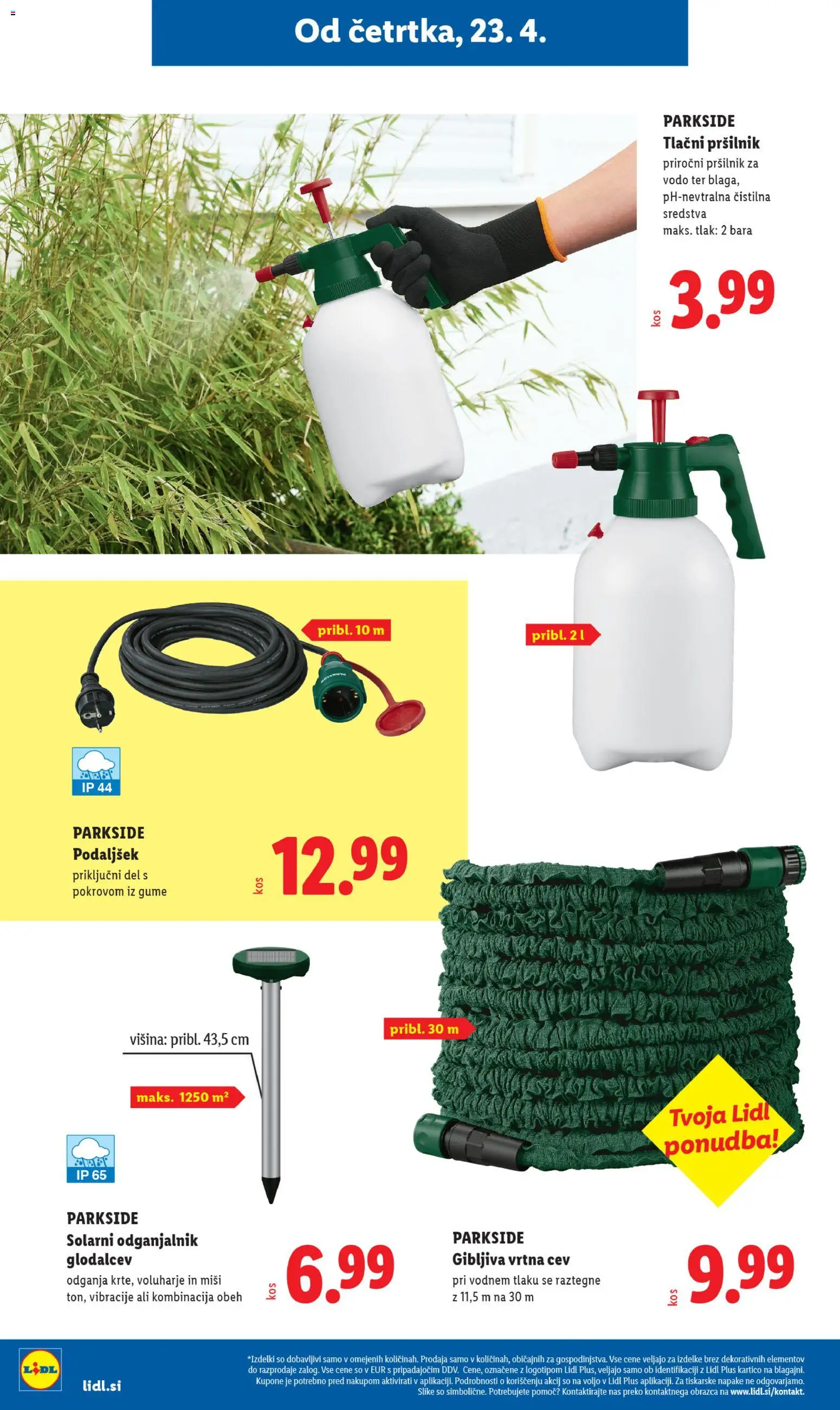 Novi Lidl katalog ponudbe – veljaven od 20.04.2026 | Stran: 46 | Izdelki: Vrtna cev