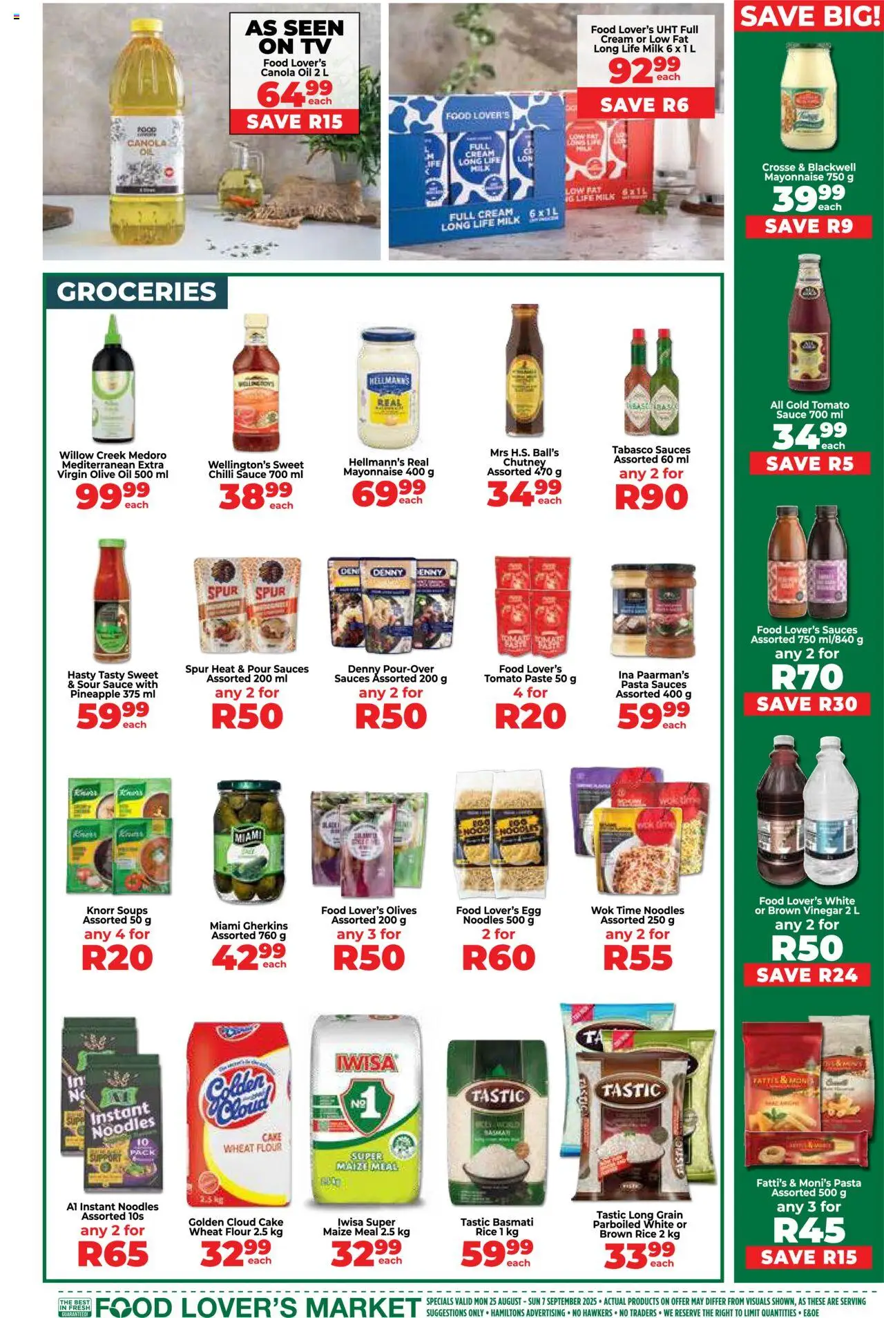 Food Lover's Market Western Cape - Weekly Specials │ valid from 25.08.2025 | Page: 13 | Products: Cake, Maize meal, Mayonnaise, Chilli