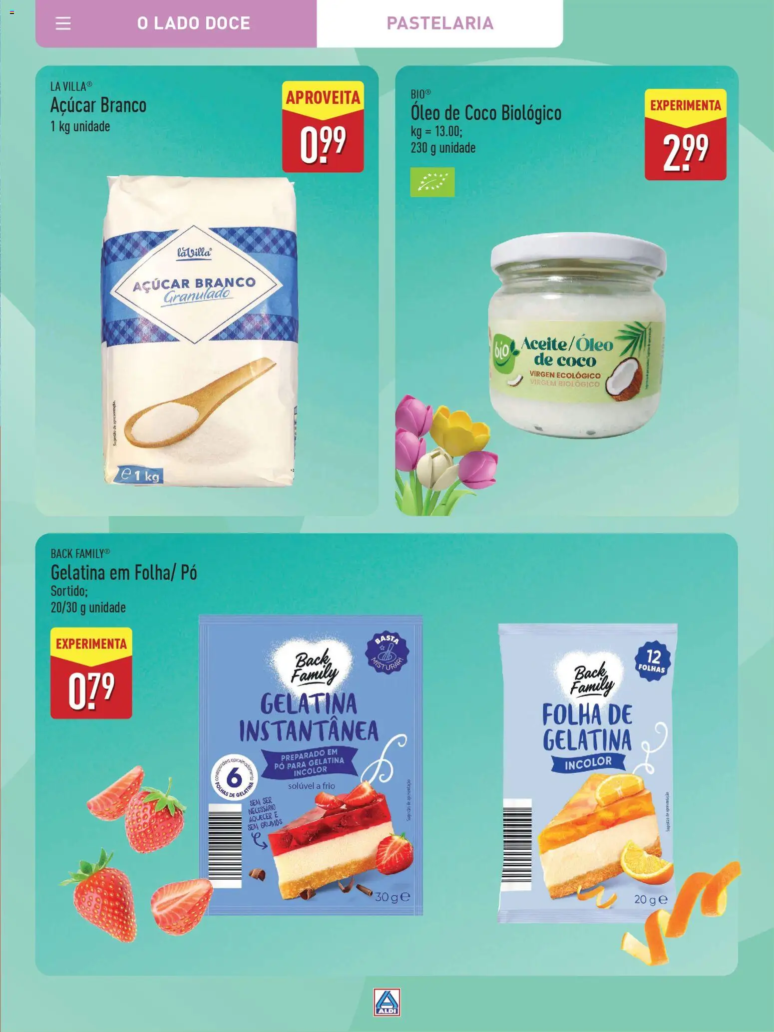 Aldi Especial Páscoa │ válido de 11.03.2026 | Página: 31 | Produtos: Gelatina, Pó, Óleo, Açúcar