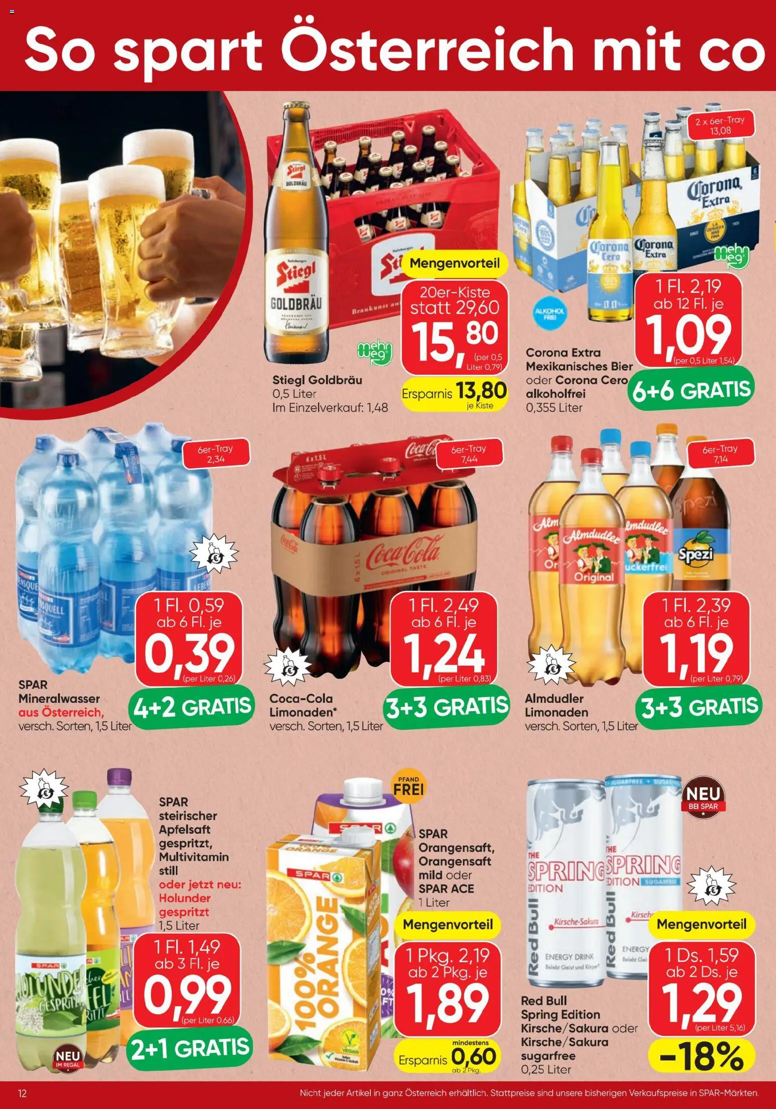 Spar Flugblatt gültig ab 26.02.2026 | Seite: 12 | Produkte: Planche de surf, Bier, Papier blanc