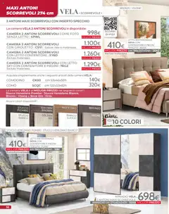 Anteprima del volantino Volantino Mondo Convenienza	 valido a partire dal 09.09.2025 | Pagina: 58 | Prodotti: Letto matrimoniale, Stucco, Comodino, Specchio