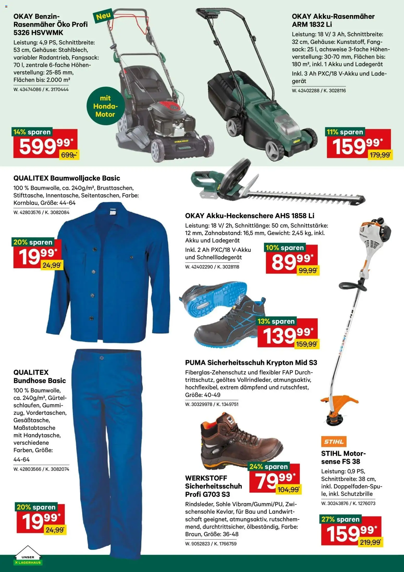 Lagerhaus - Wochen Angebote gültig ab 15.03.2026 | Seite: 4 | Produkte: Gürtel, Gewicht, Rasenmäher