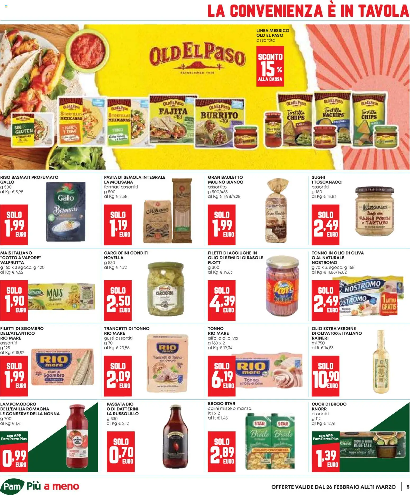 Volantino Panorama del 26.02.2026 | Pagina: 5 | Prodotti: Manzo, Acciughe, Sgombro, Olio di semi di girasole