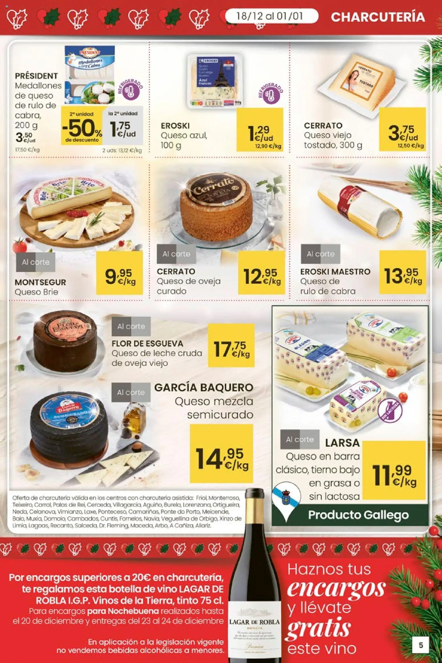 Eroski - Navidad  │ válido desde el 18.12.2025 | Página: 5 | Productos: Queso de oveja, Leche, Queso, Té