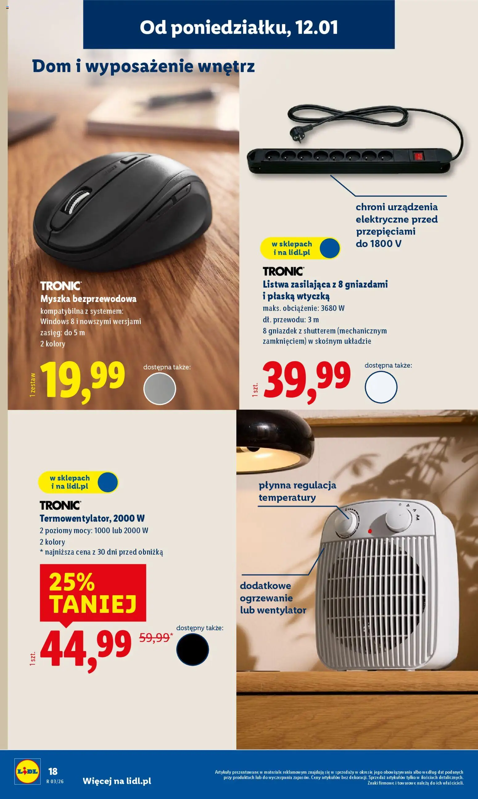 Lidl Katalog od 12.01.2026 | Strona: 20 | Produkty: Wentylator, Myszka