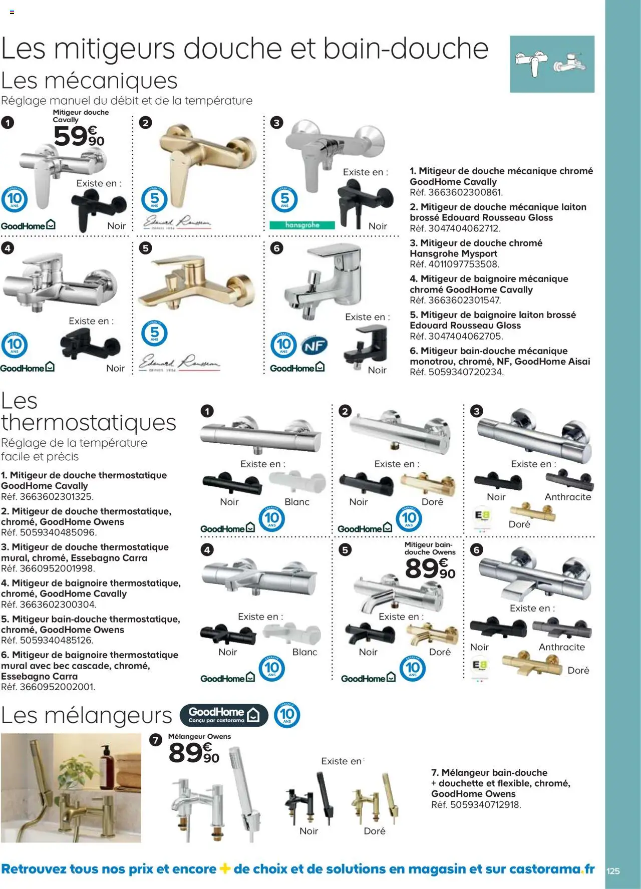 {H1} | Page: 125 | Produits: Gloss, Brosse, Baignoire, Douche