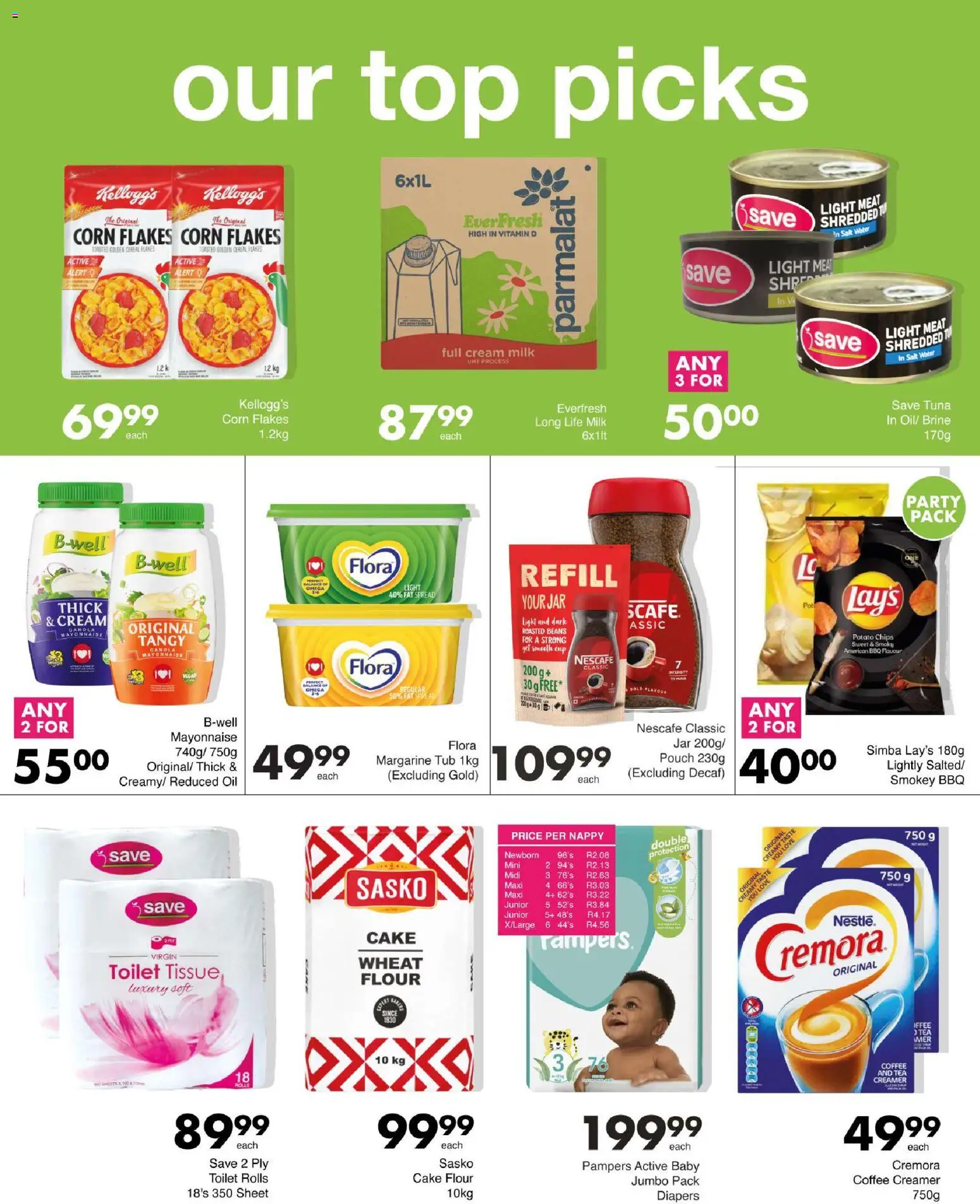 New Save catalogue – valid from 12.02.2026 | Page: 2 | Products: Corn, Tuna, Toilet, Mayonnaise