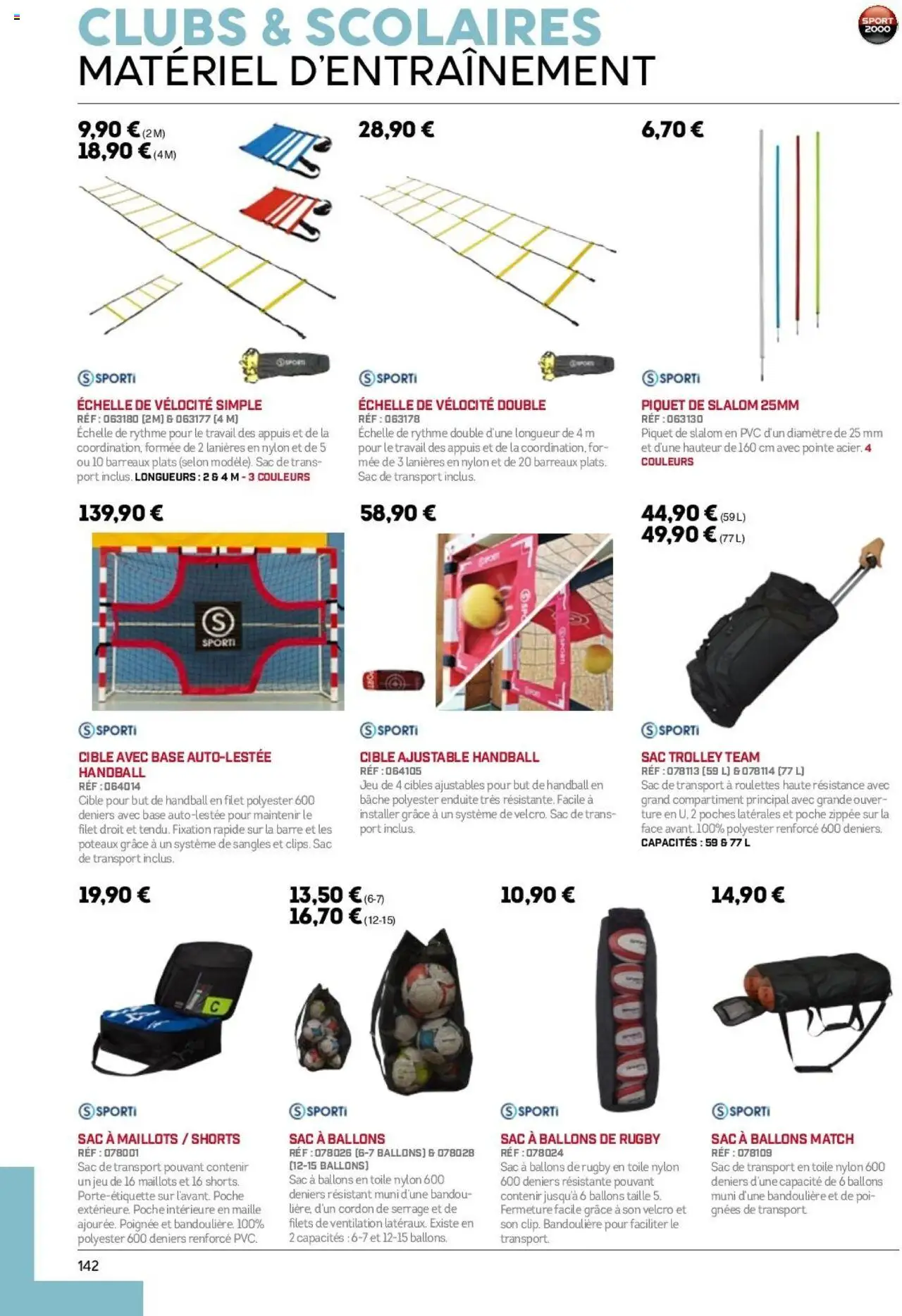  | Page: 142 | Produits: Base, Cibles, Sac de transport, Shorts