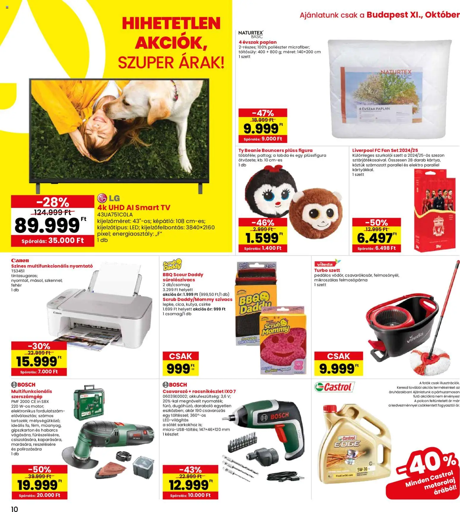 Interspar akciós ujság - amely érvényes a következő dátumtól: 27.11.2025 | Oldal: 10 | Termékek: Nyomtató, Paplan, Gipszkarton, Csavarozó