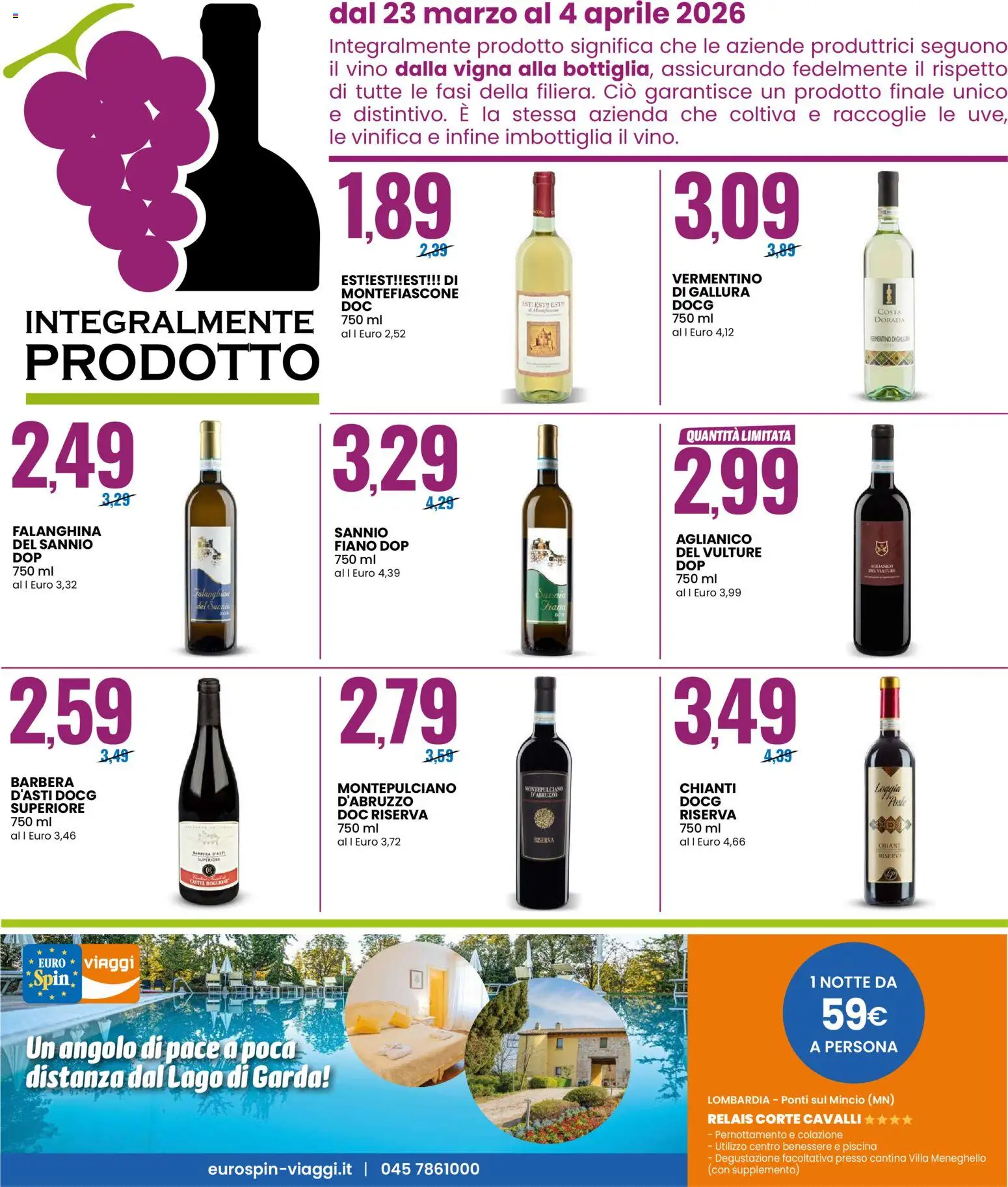 Volantino Eurospin del 23.03.2026 | Pagina: 15 | Prodotti: Vino, Piscina