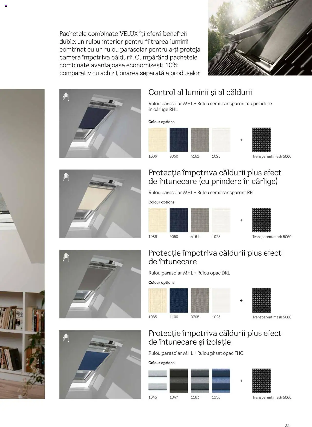 Velux catalog - Rulouri şi rolete – valabil de la 25.02.2025 | Pagină: 23 | Produse: Cameră