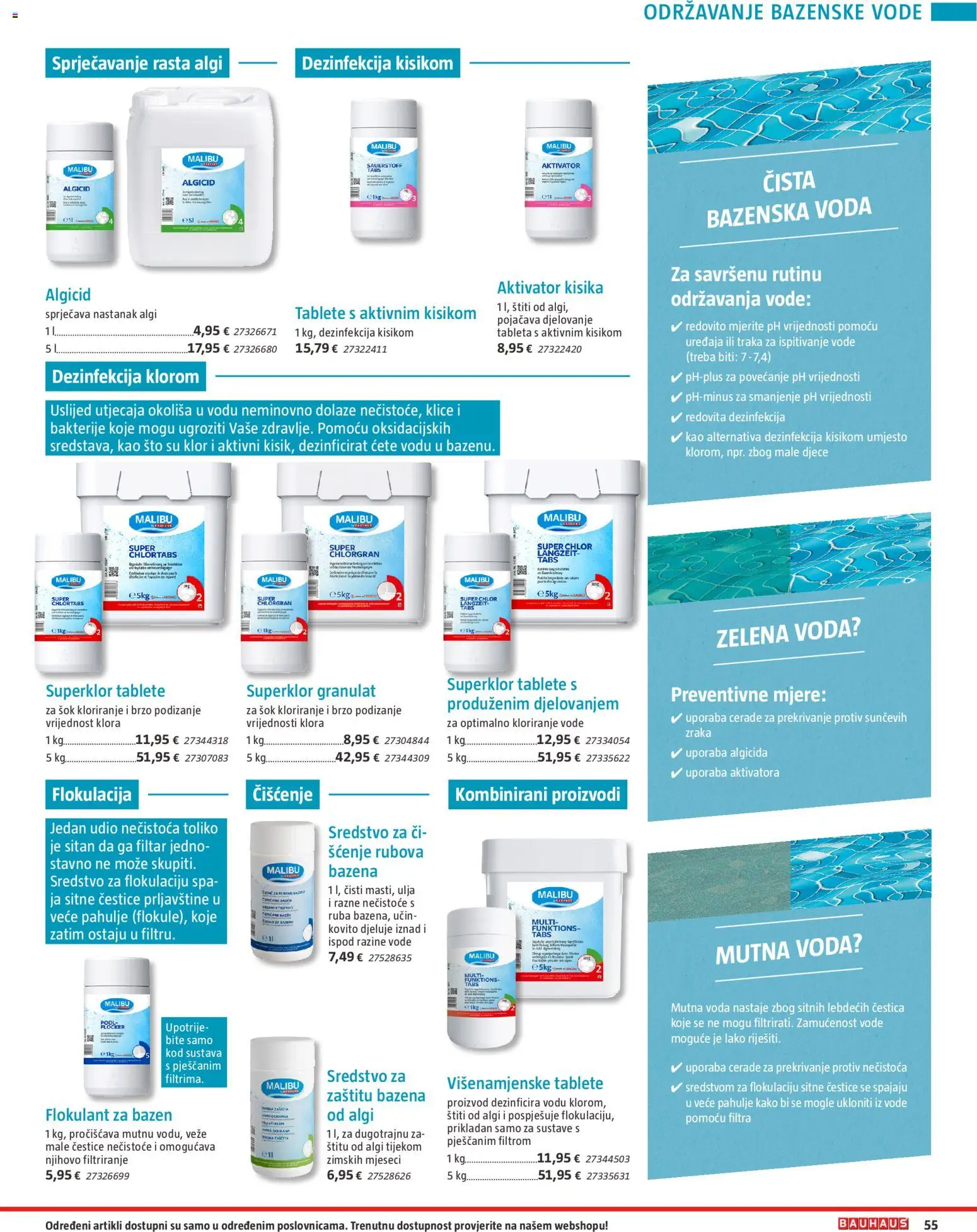 Bauhaus katalog | vrijedi od 23.03.2026 | Stranica: 55 | Proizvodi: Bazen, Sok, Voda, Tableta