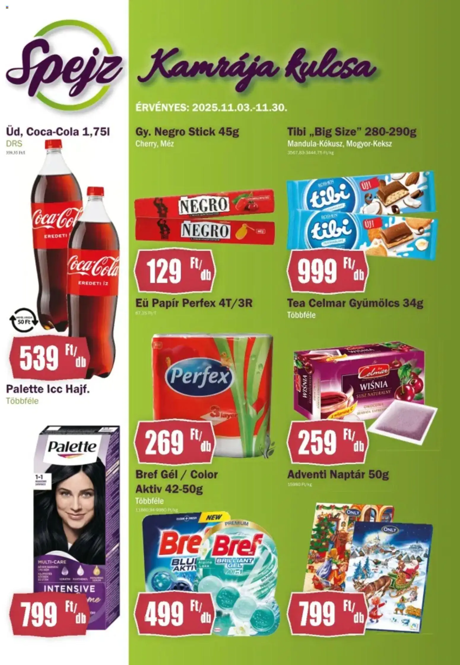 FullDiszkont akciós ujság - amely érvényes a következő dátumtól: 03.11.2025 | Oldal: 1 | Termékek: Méz, Coca Cola, Cola, Tea