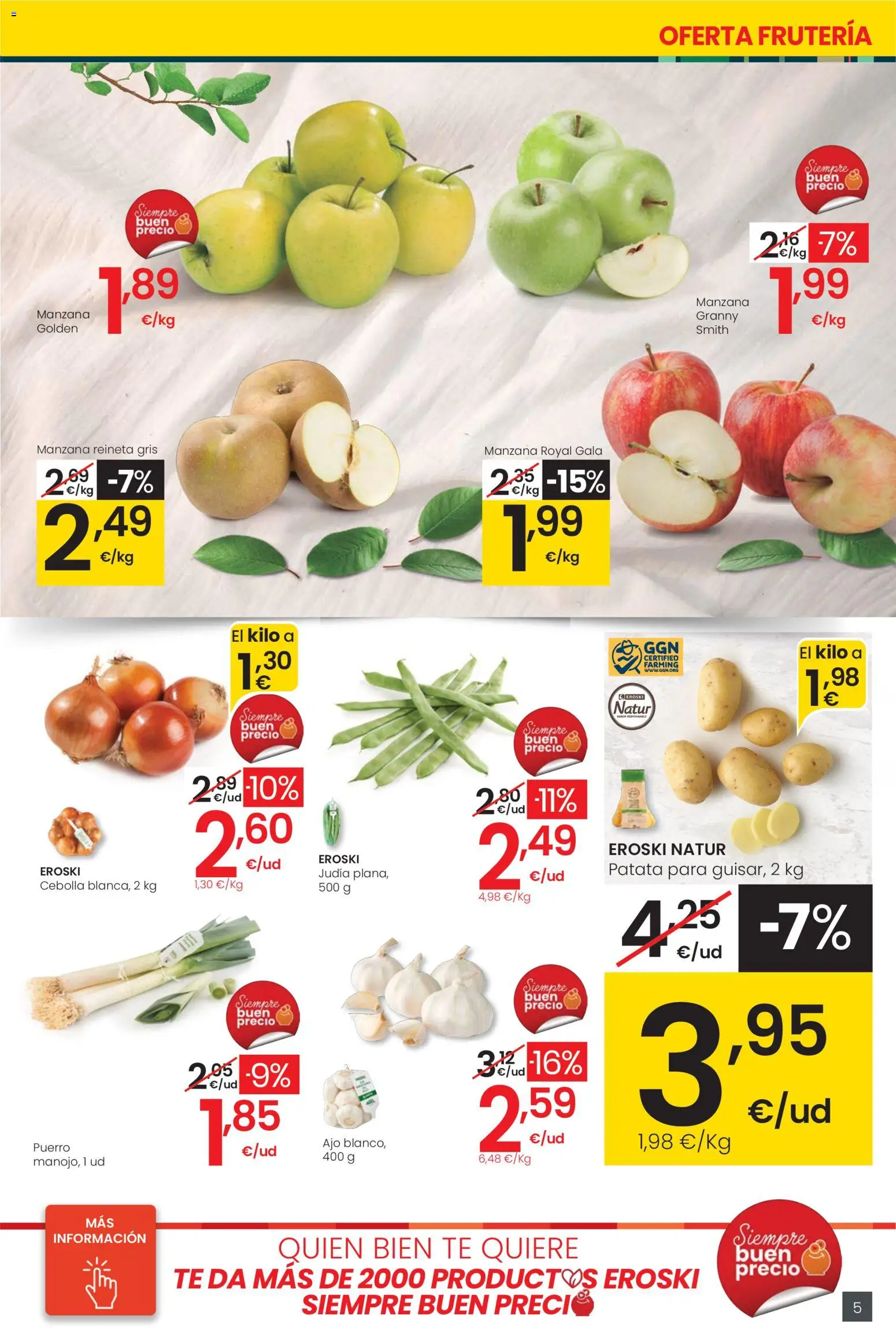 Eroski - Center │ válido desde el 30.10.2025 | Página: 5 | Productos: Manzana, Té, Παγωμένο τσάι
