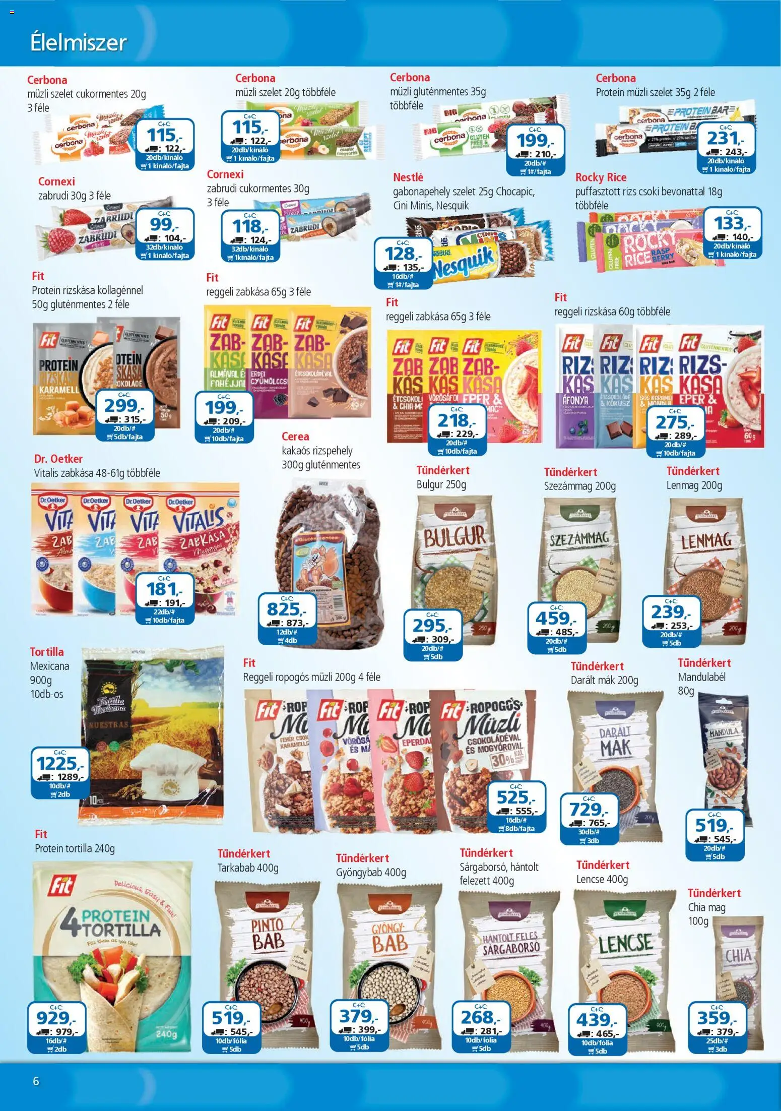 ÁRKLUB akciós ujság - amely érvényes a következő dátumtól: 01.11.2025 | Oldal: 6 | Termékek: Zabkása, Protein, Lencse, Chia mag