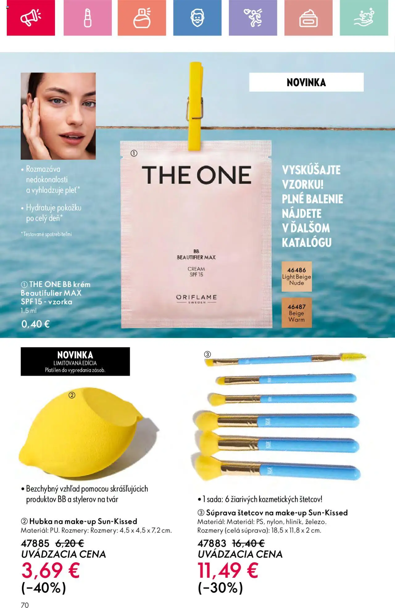 Katalóg Oriflame 9 2025 │ platný od 15.06.2025 | Strana: 70 | Produkty: BB krém, Hubka, Krém