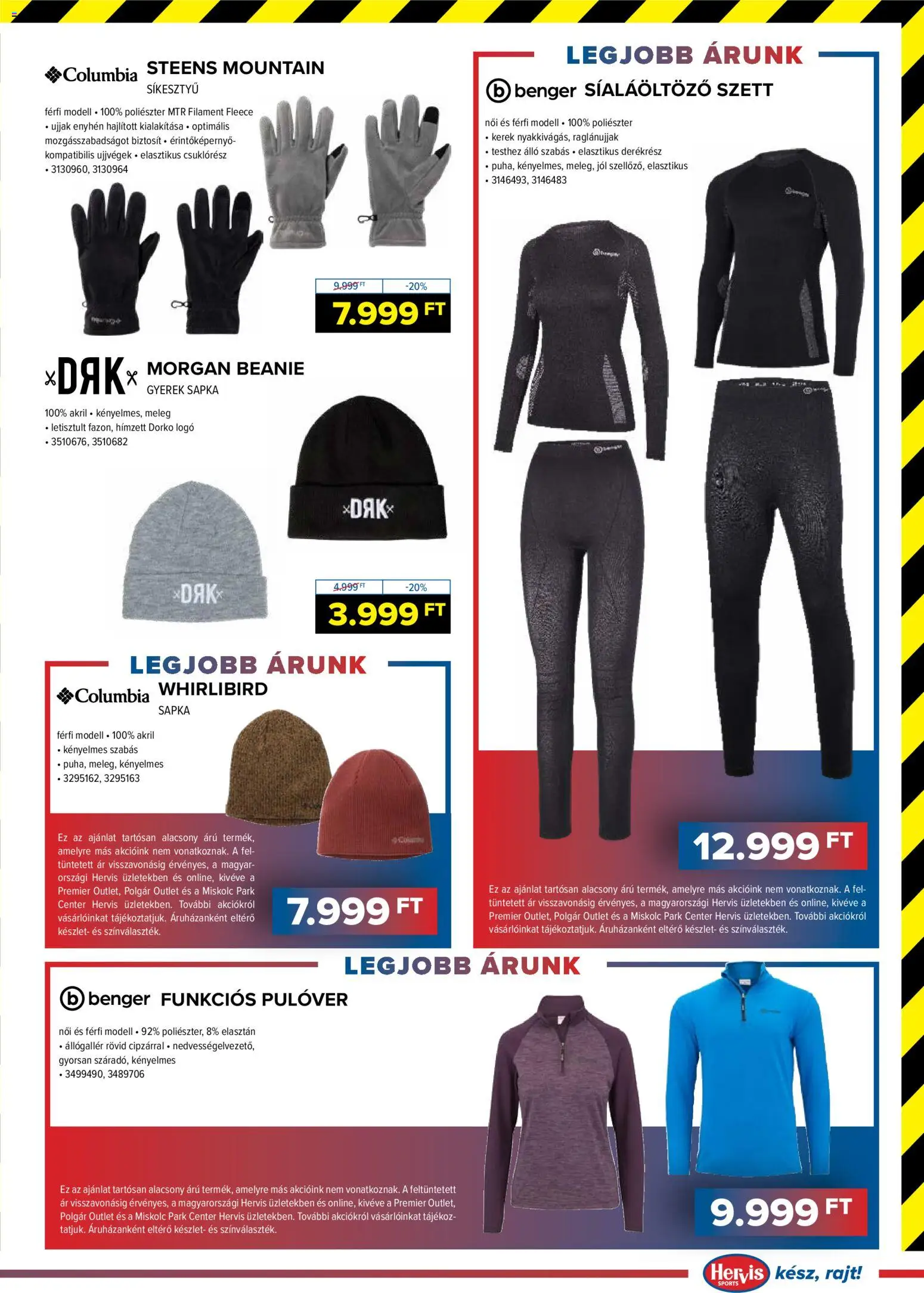 Hervis Sports akciós ujság - amely érvényes a következő dátumtól: 16.12.2025 | Oldal: 7 | Termékek: Sapka, Pulóver
