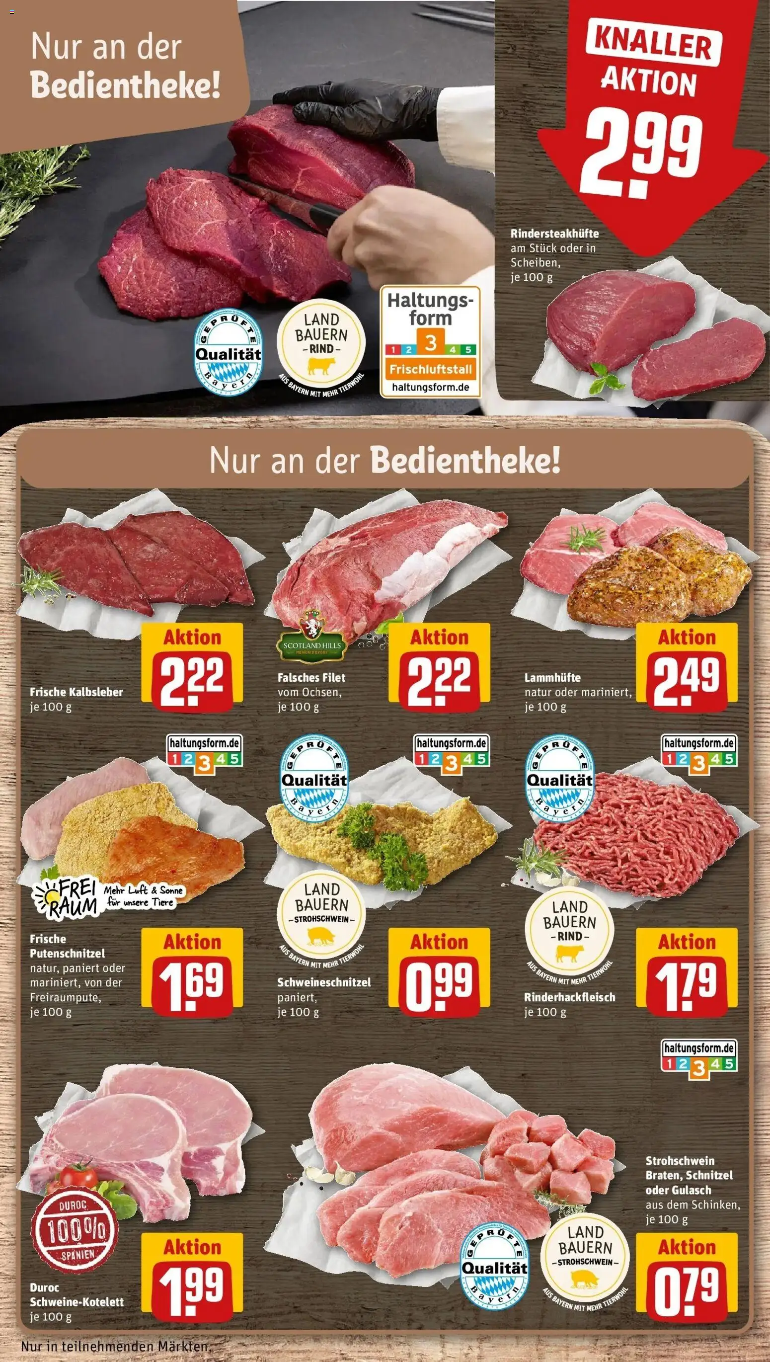 Rewe Prospekt Bamberg	 – gültig ab 30.03.2026 | Seite: 14 | Produkte: Schnitzel, Kalbsleber, Gulasch, Putenschnitzel