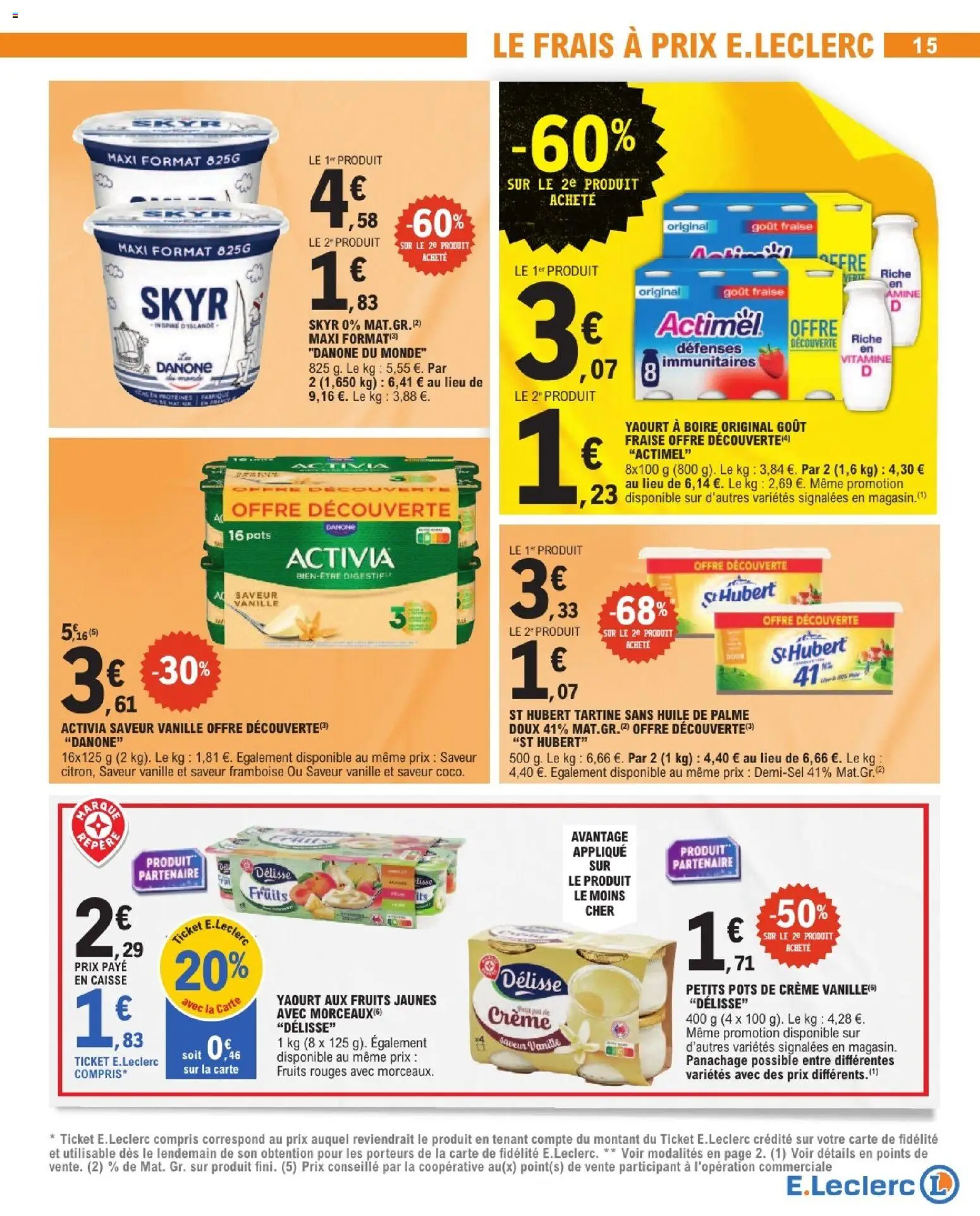 {H1} | Page: 15 | Produits: Fraise, Digestif, Skyr, Crème