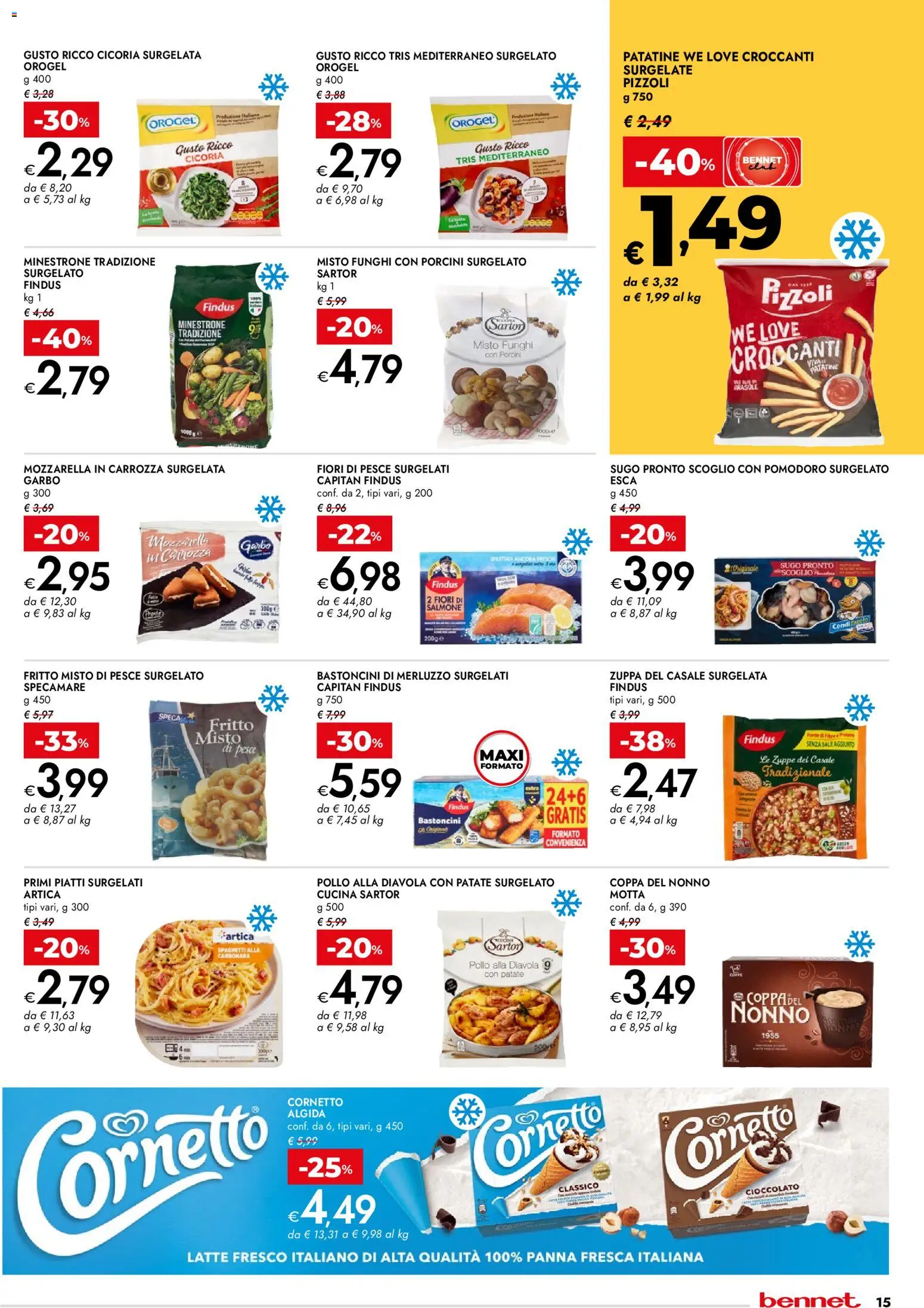 Volantino bennet del 12.02.2026 | Pagina: 15 | Prodotti: Salmone, Pesce, Patate, Sale