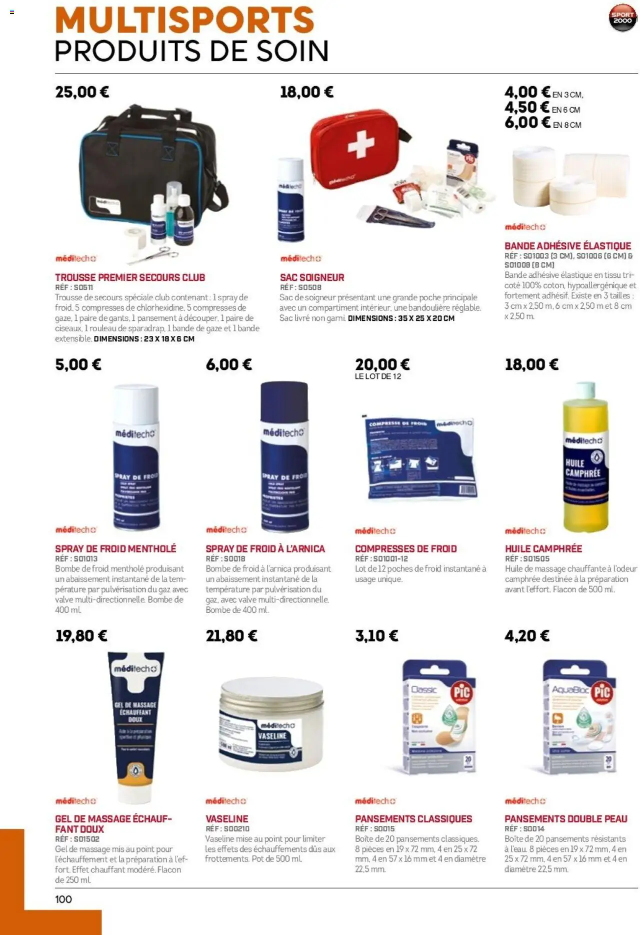  | Page: 100 | Produits: Sac, Rouleau, Huile, Livre