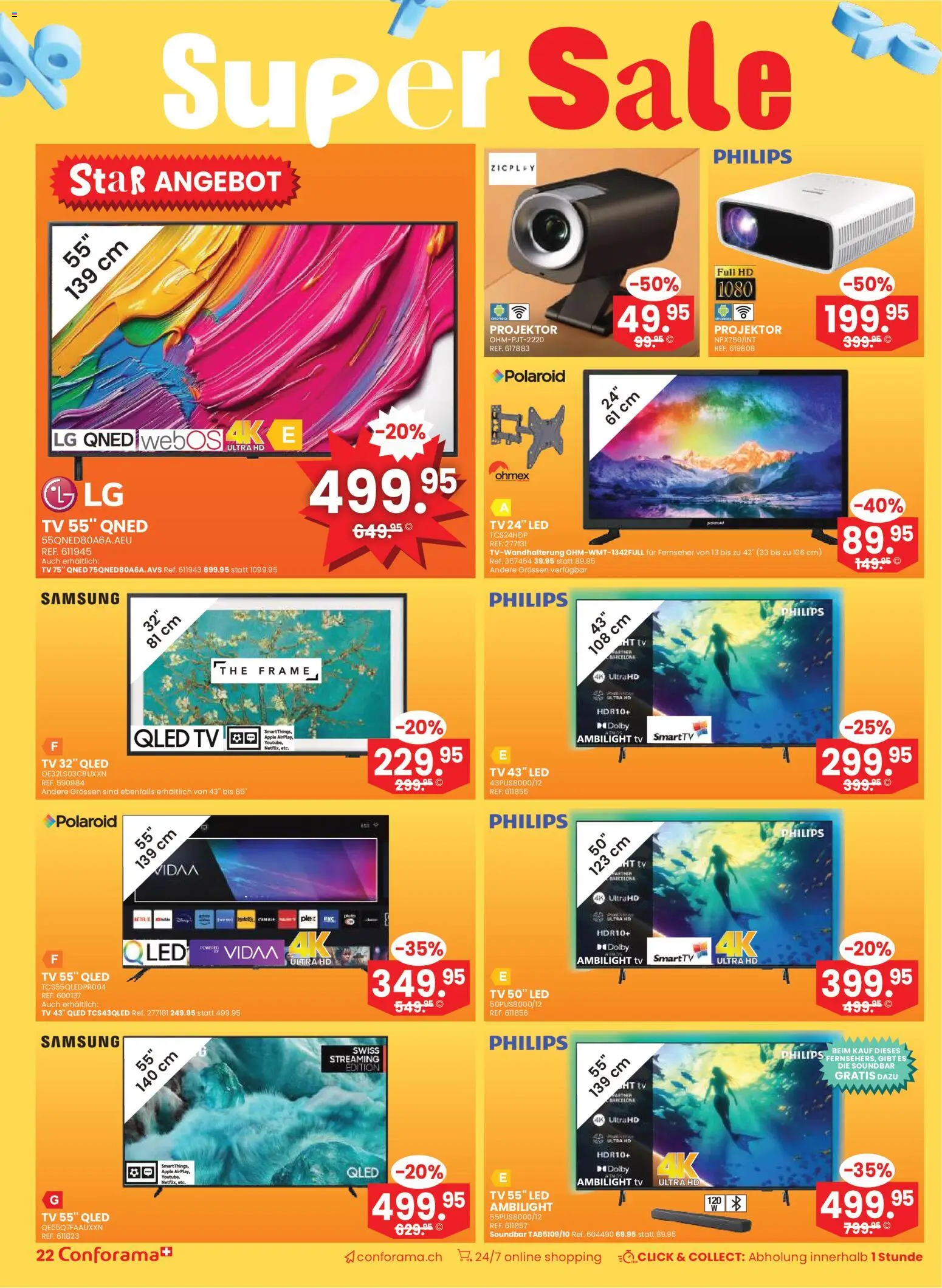 Conforama Aktionen – gültig ab 07.01.2026 | Seite: 22 | Produkte: Fernseher, TV, Apple, Philips