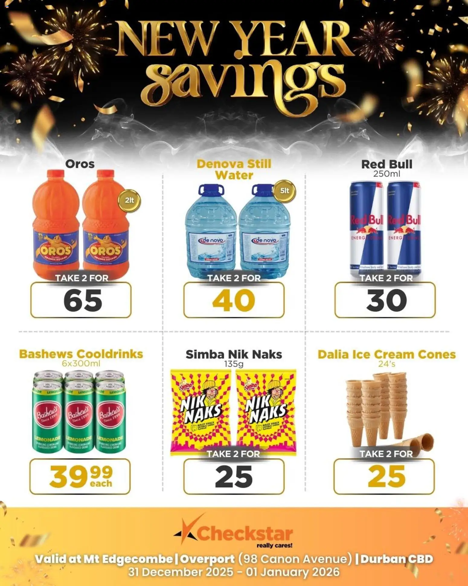 New Check Star catalogue – valid from 31.12.2025 | Page: 3 | Products: Cream, Ice cream, Water, Lemon